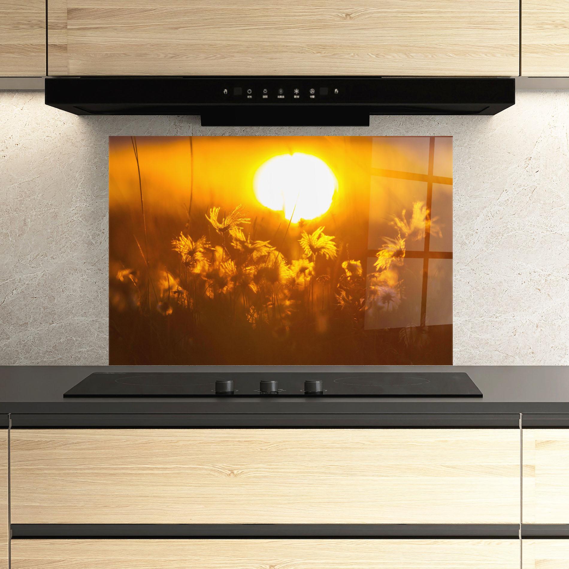 Panou Sticla Bucatarie Wildflowers mockup 3