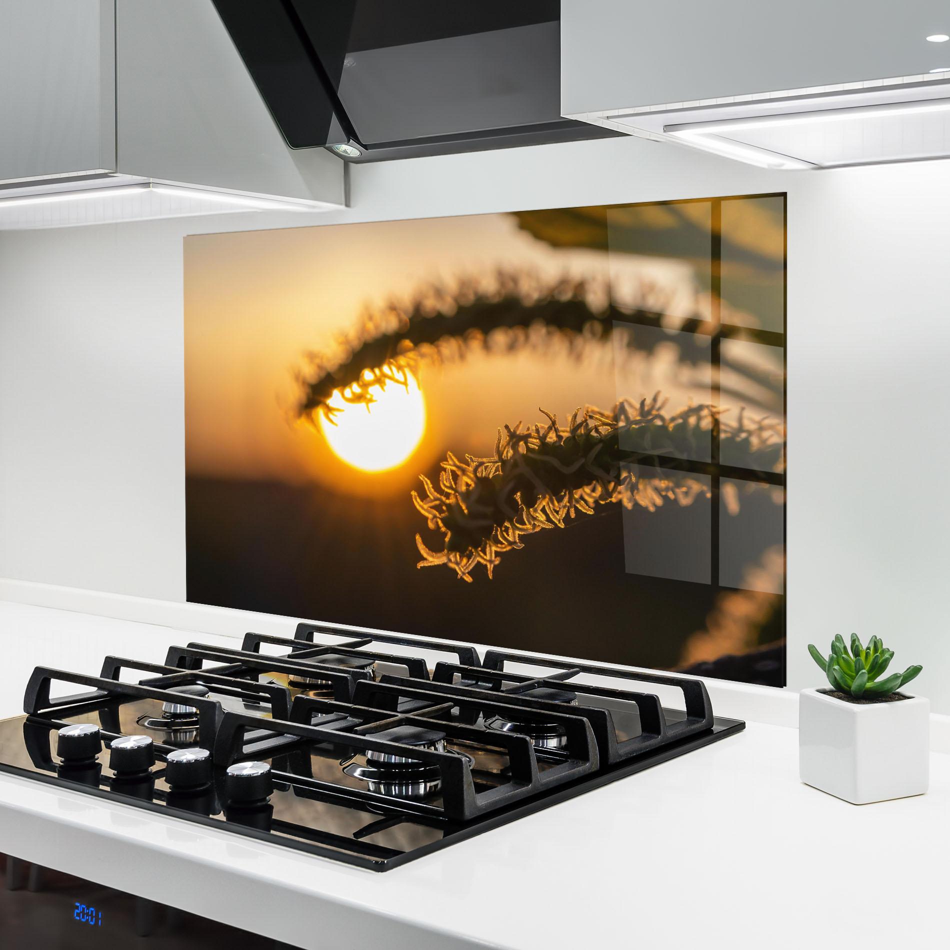 Panou Sticla Bucatarie Plant Shilouette mockup 6