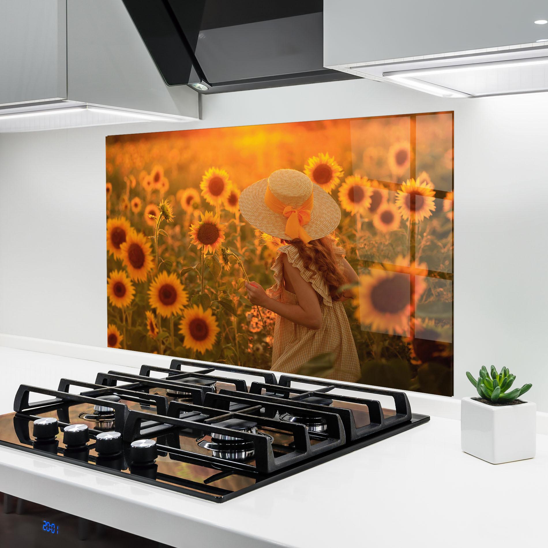 Panou Sticla Bucatarie Pretty Redhaired Girl mockup 6