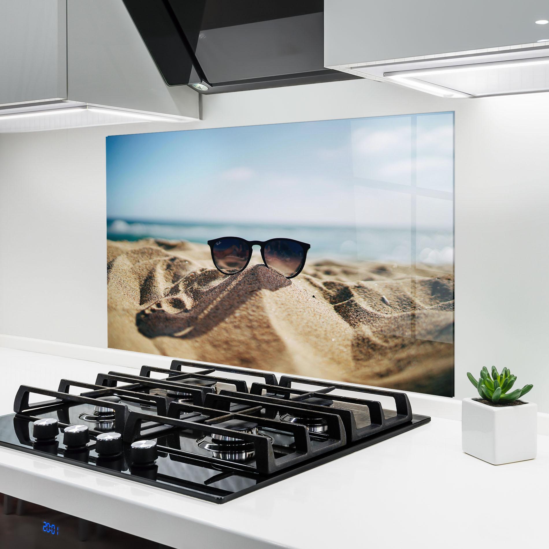 Panou Sticla Bucatarie Sand Glasses mockup 6