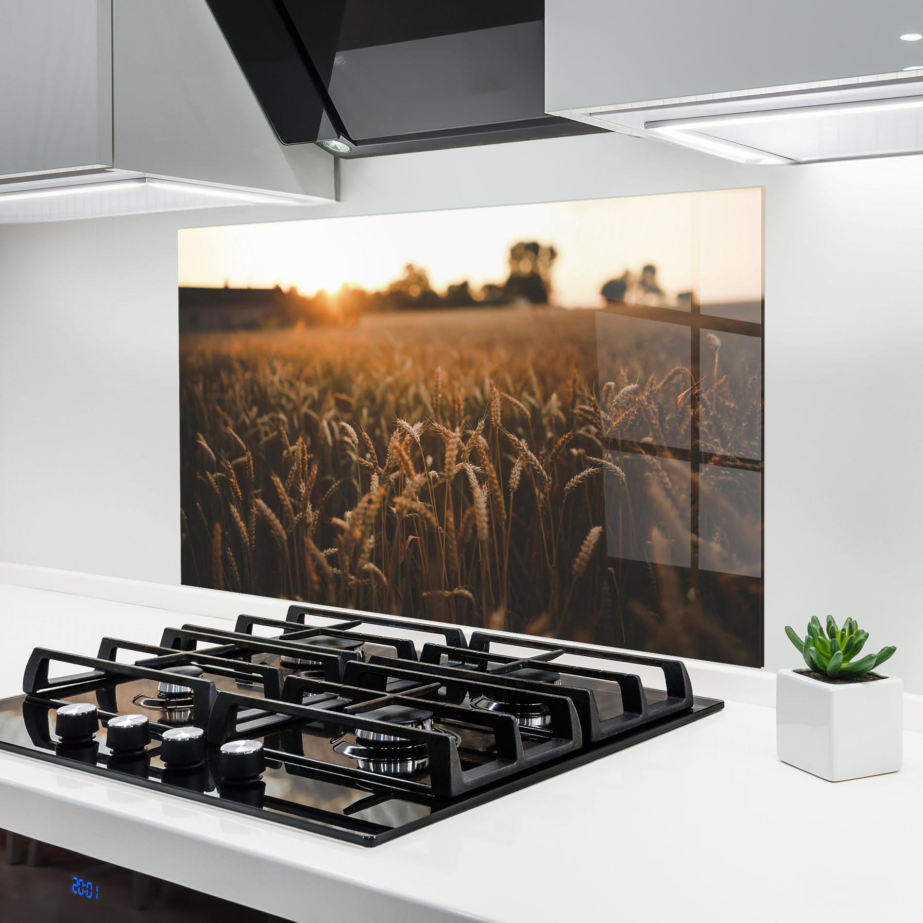 Panou Sticla Bucatarie Summer Field mockup 6