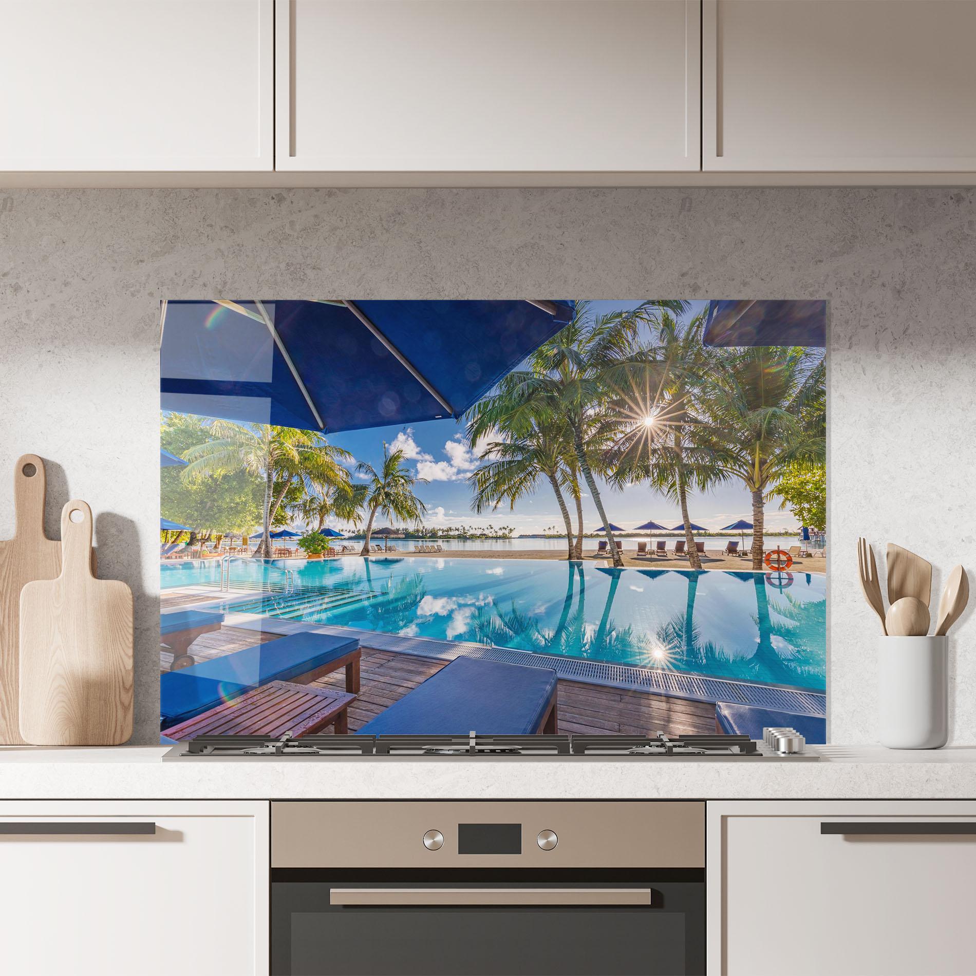 Panou Sticla Bucatarie Fantastic Summer Mood mockup 7