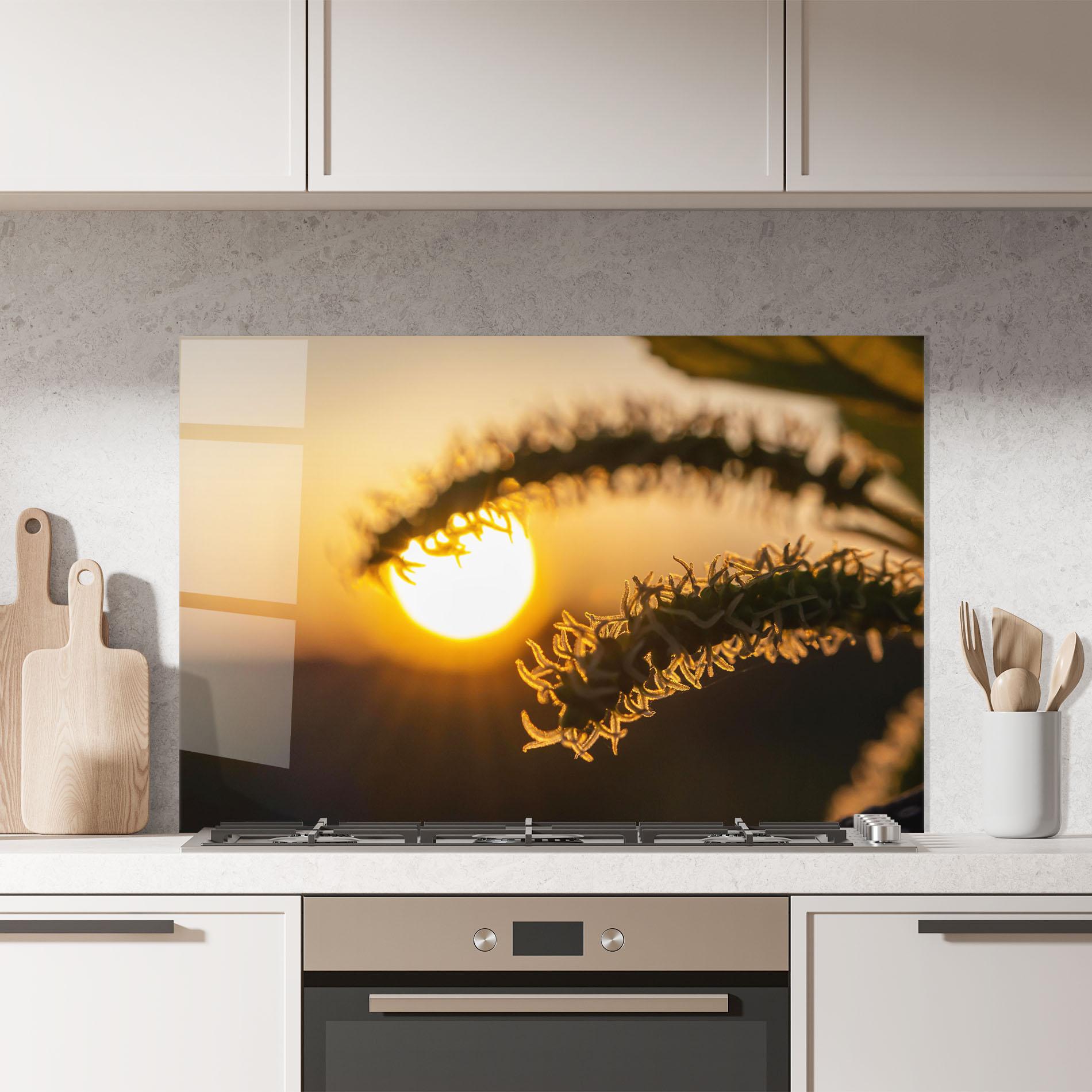 Panou Sticla Bucatarie Plant Shilouette mockup 7