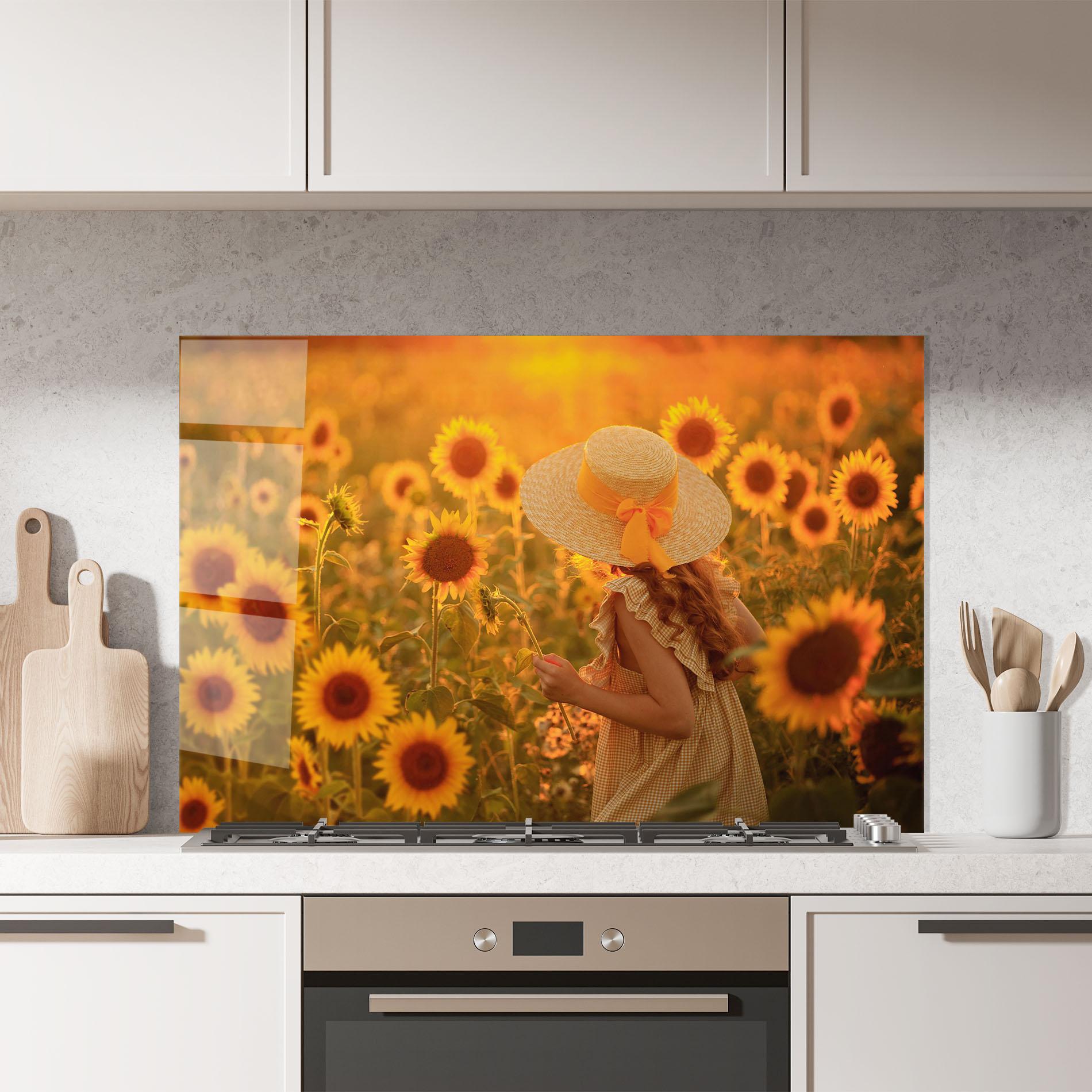 Panou Sticla Bucatarie Pretty Redhaired Girl mockup 7