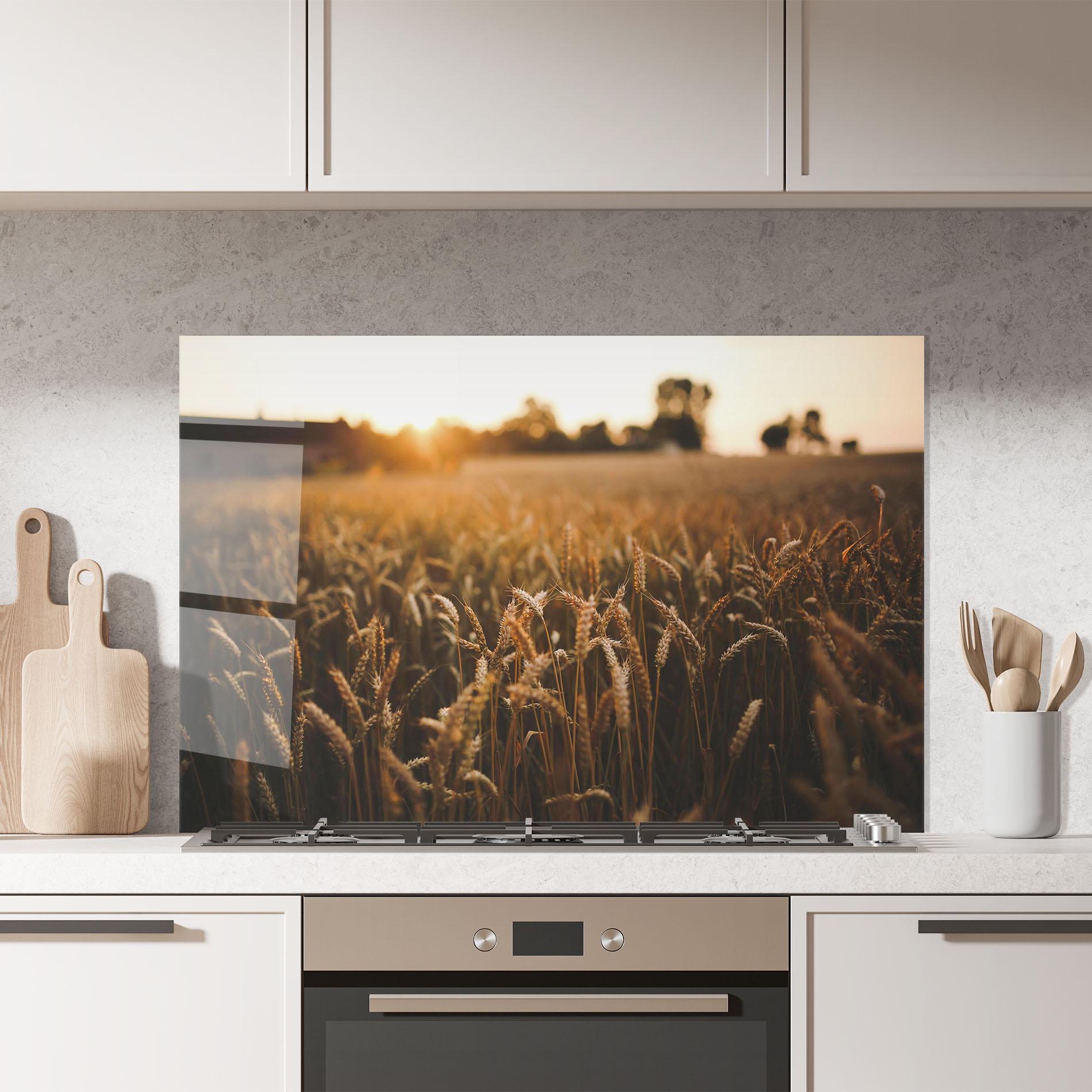 Panou Sticla Bucatarie Summer Field mockup 7