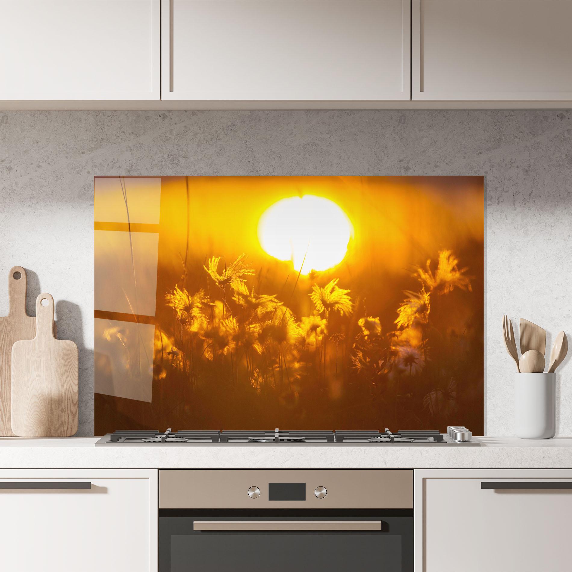 Panou Sticla Bucatarie Wildflowers mockup 7