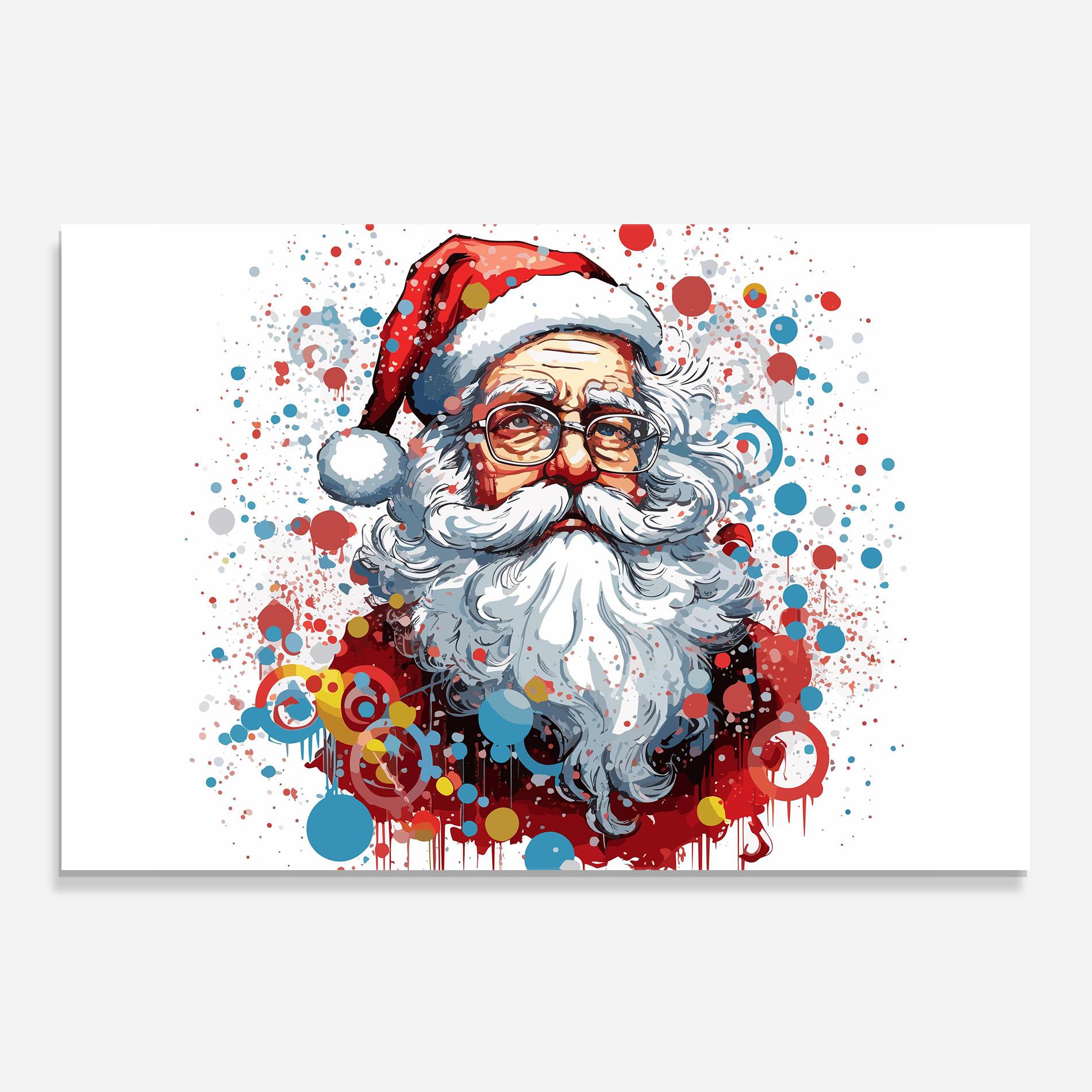 Panou Sticla Bucatarie Artistic Santa mockup 0