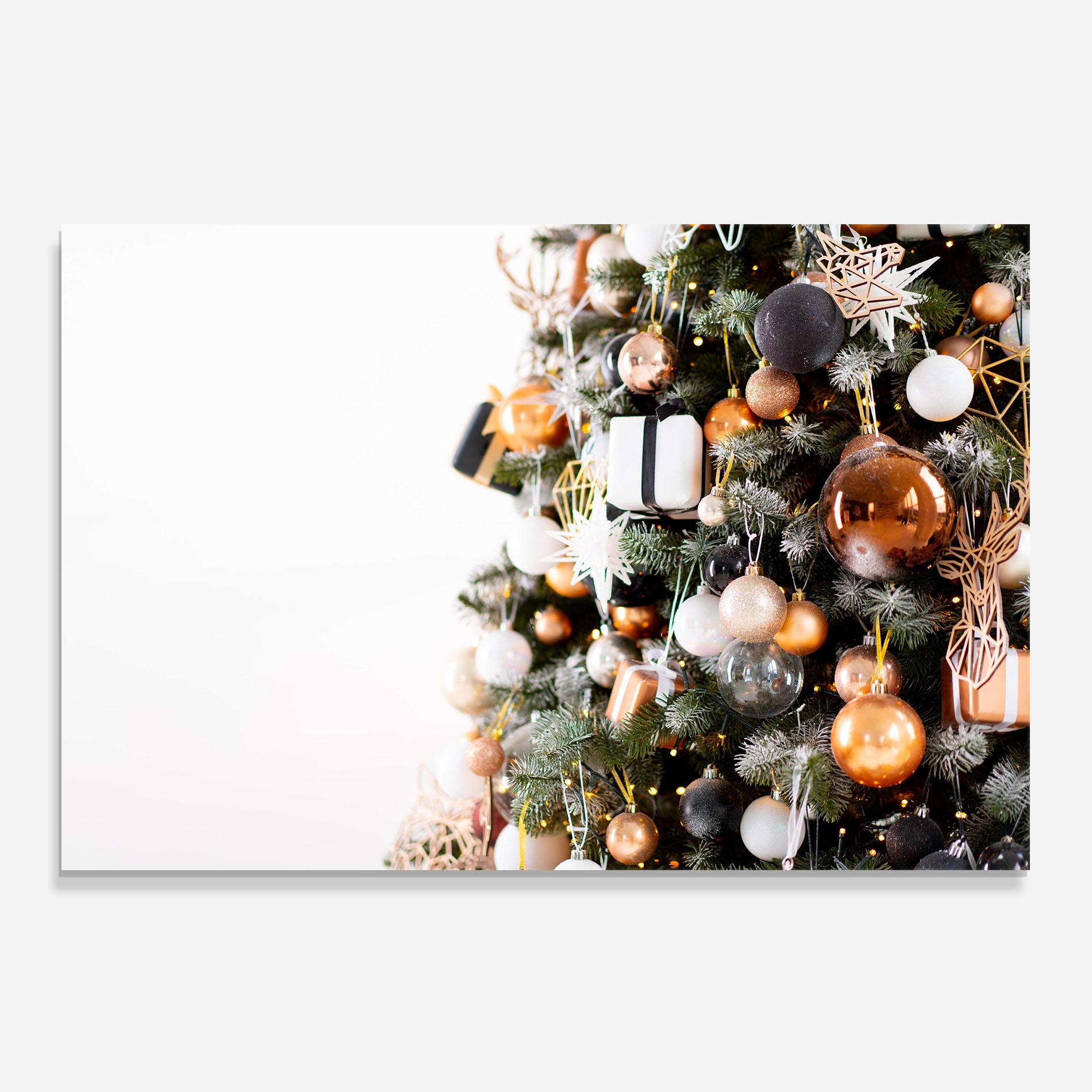 Panou Sticla Bucatarie Christmas Tree Close Up mockup 0