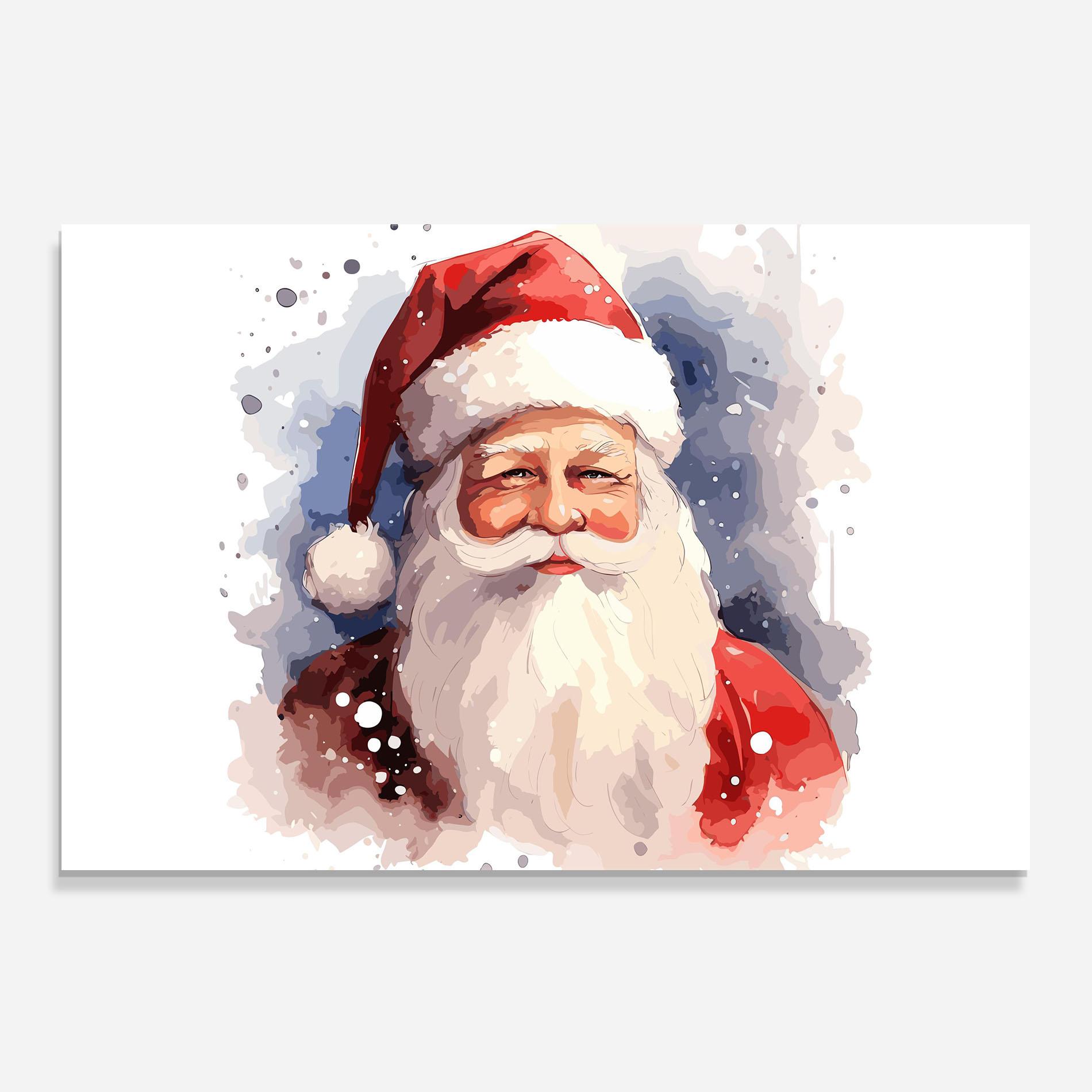 Panou Sticla Bucatarie Cute Santa mockup 0