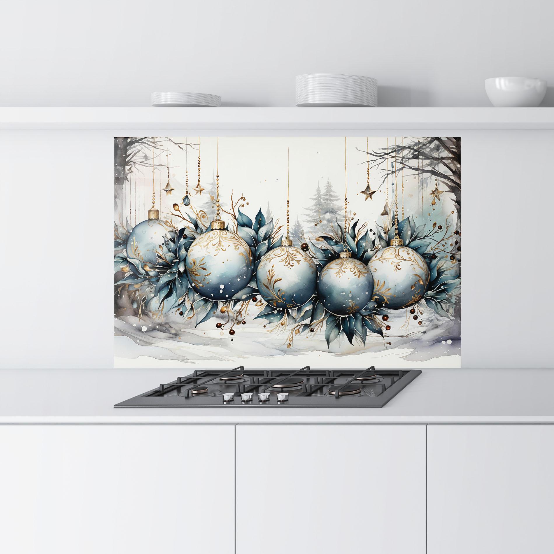 Panou Sticla Bucatarie Christmas Paper mockup 9