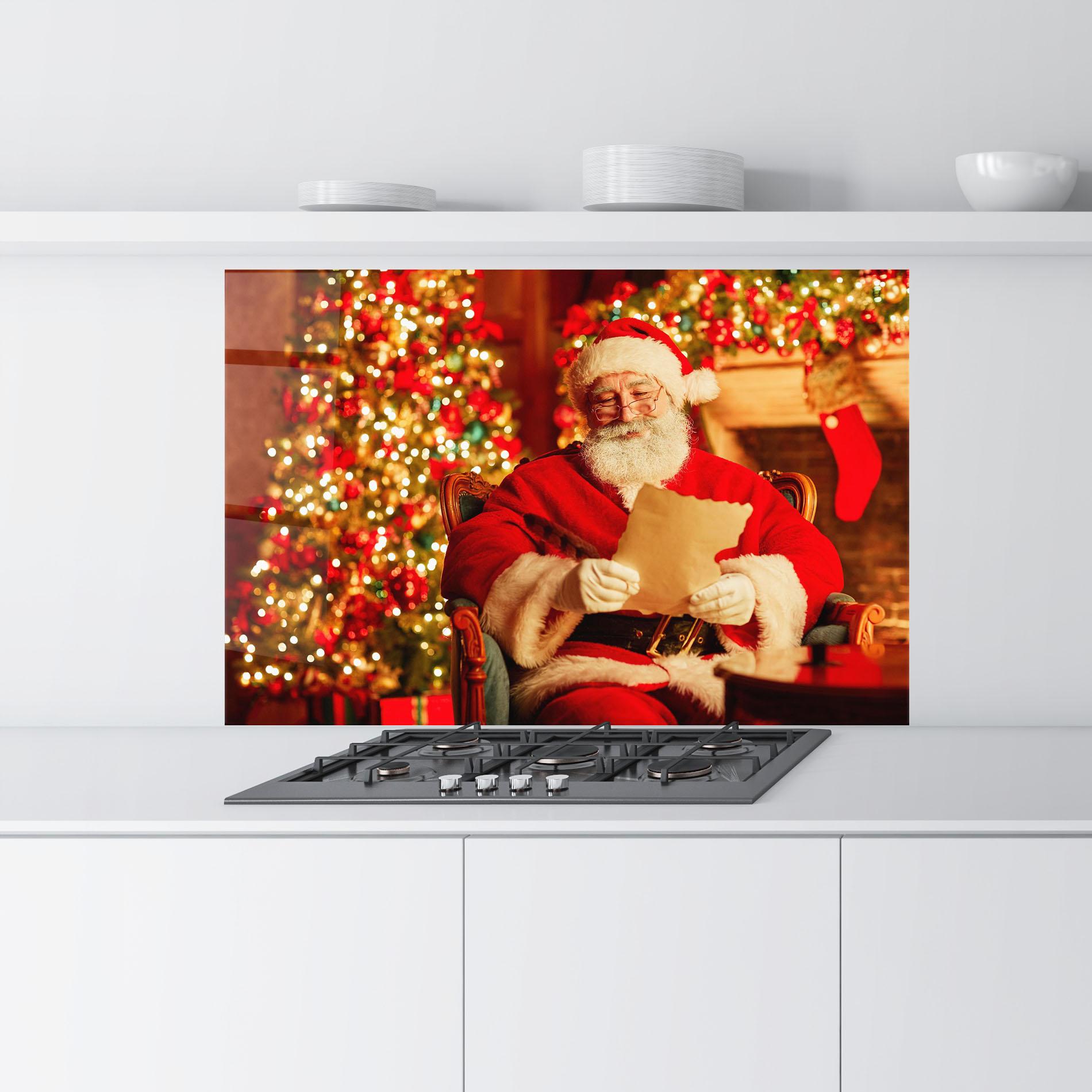 Panou Sticla Bucatarie Reading Christmas Letter mockup 9