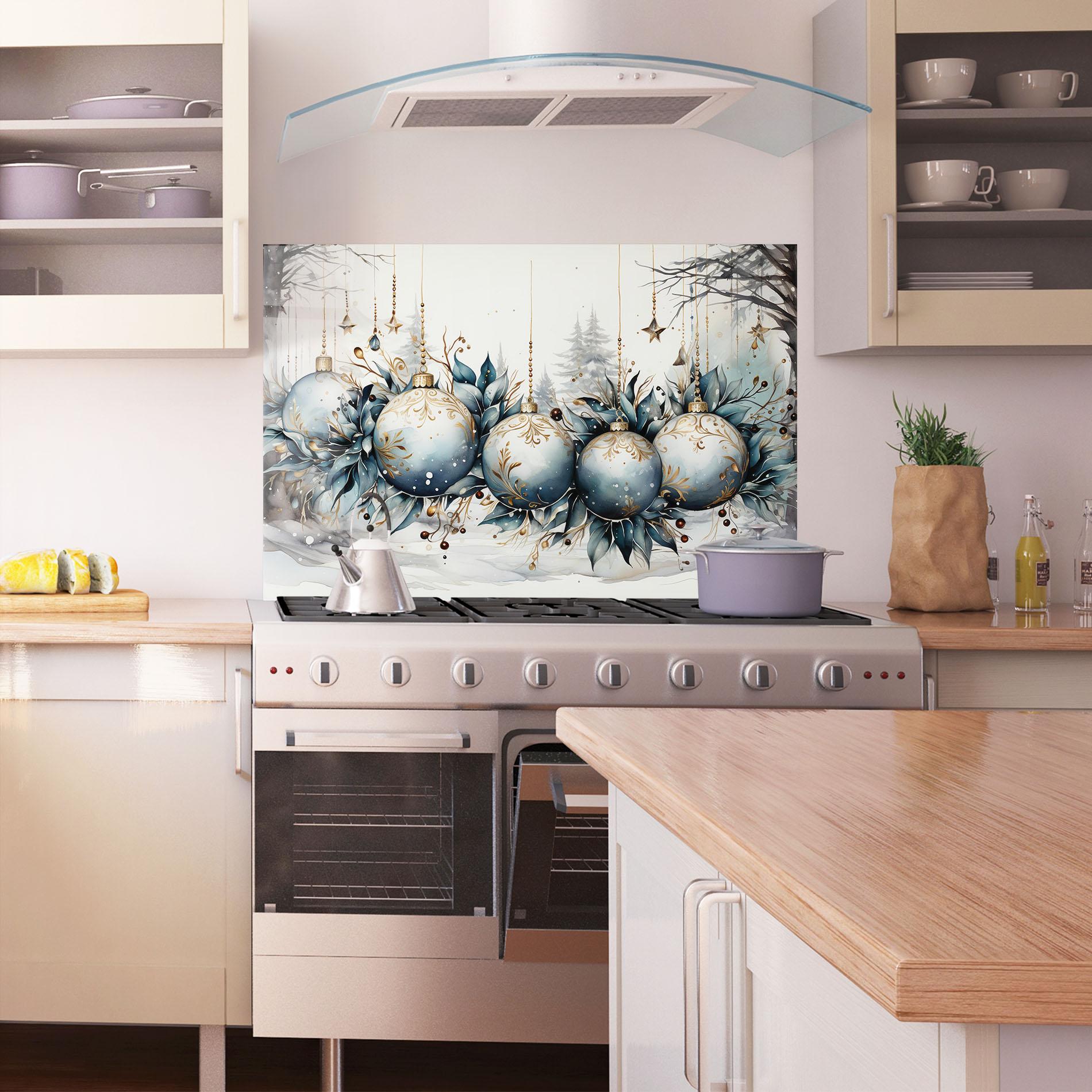 Panou Sticla Bucatarie Christmas Paper mockup 1