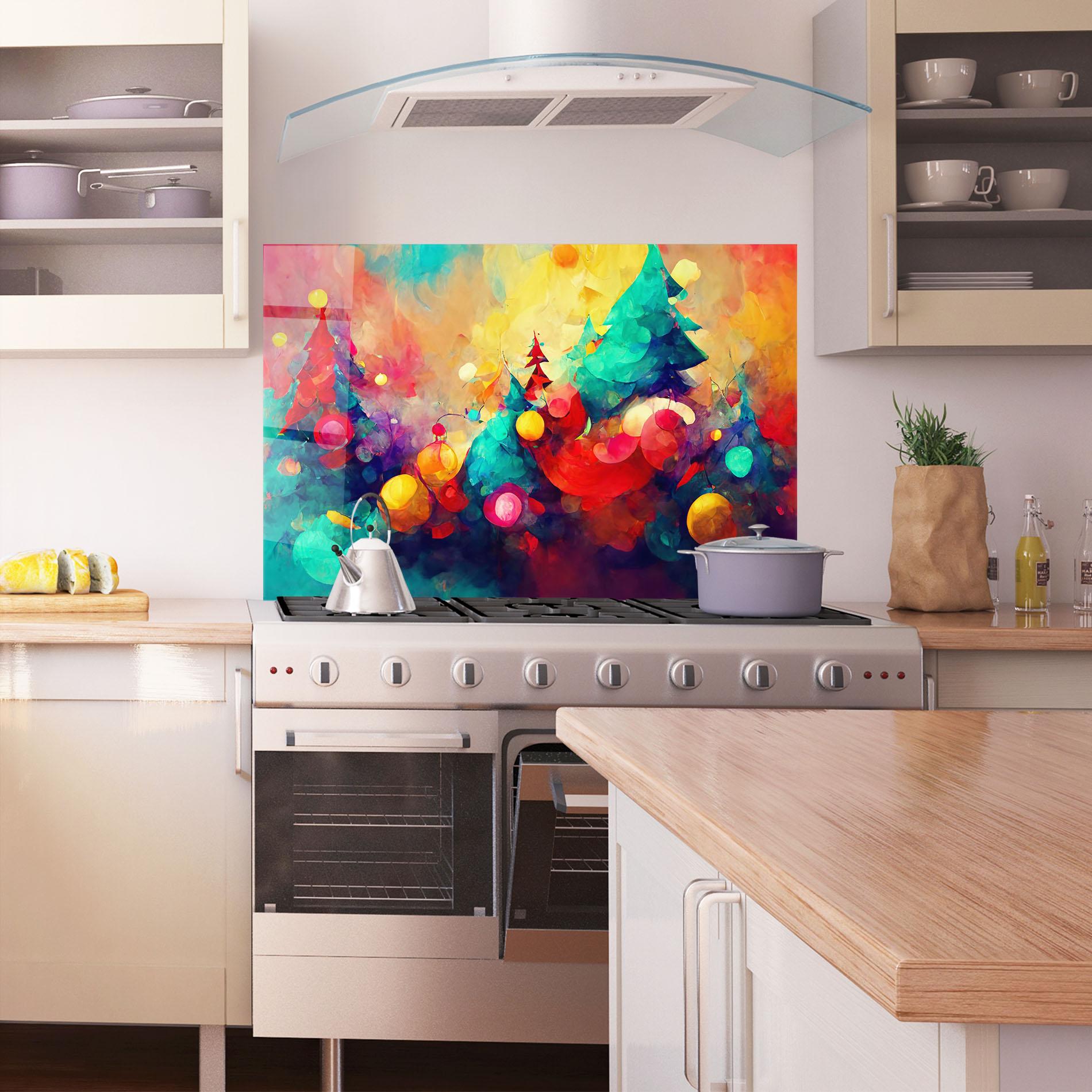 Panou Sticla Bucatarie Colorfull Winter mockup 1