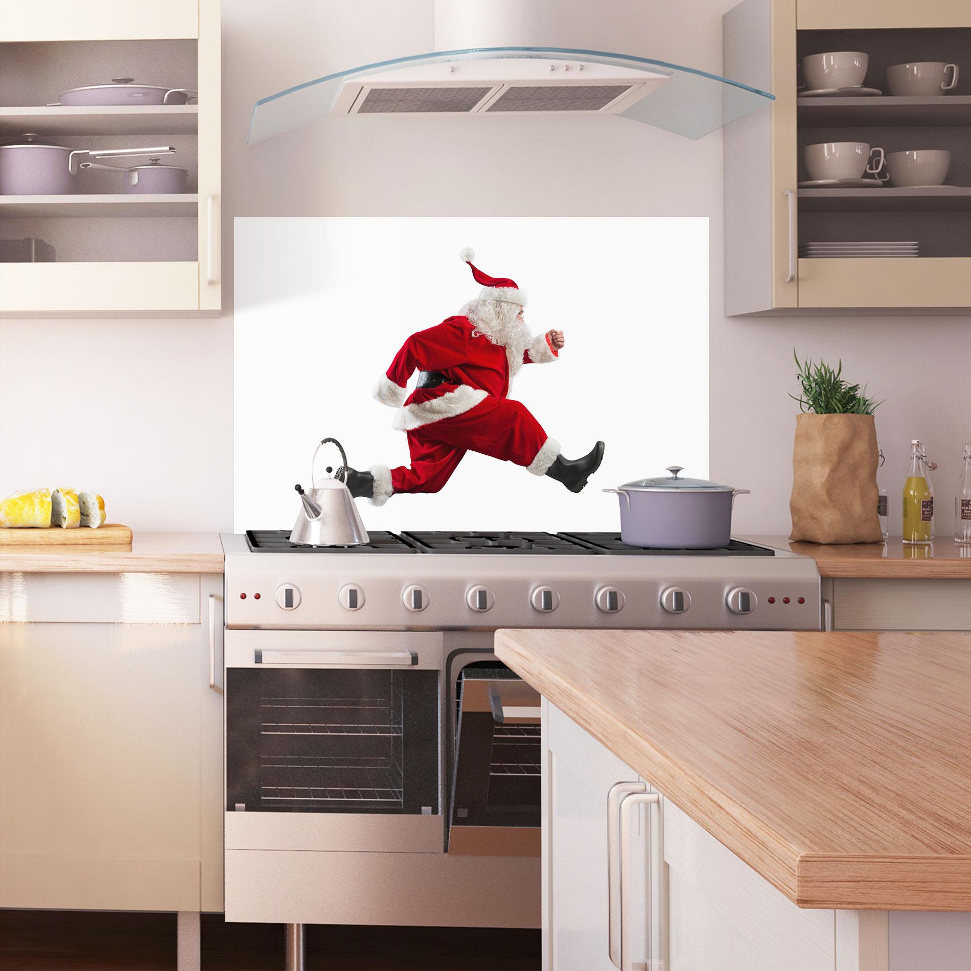Panou Sticla Bucatarie Fast Delivery Santa mockup 1