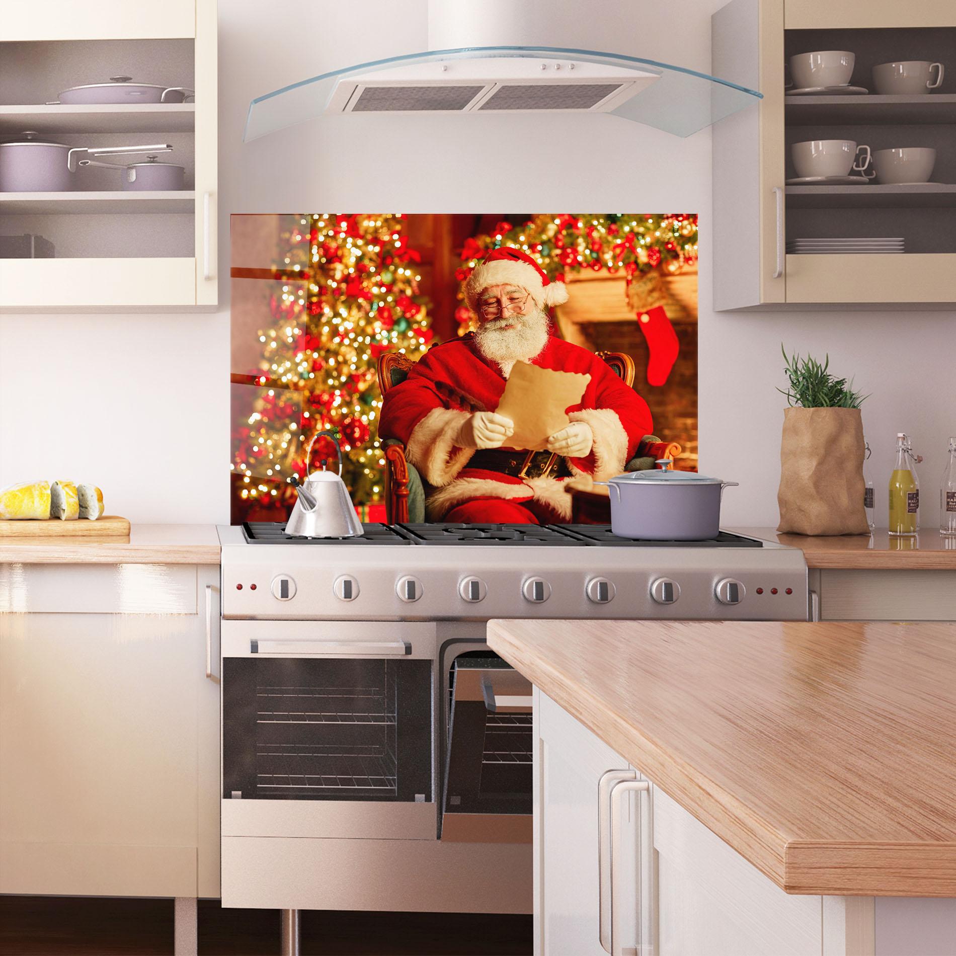 Panou Sticla Bucatarie Reading Christmas Letter mockup 1