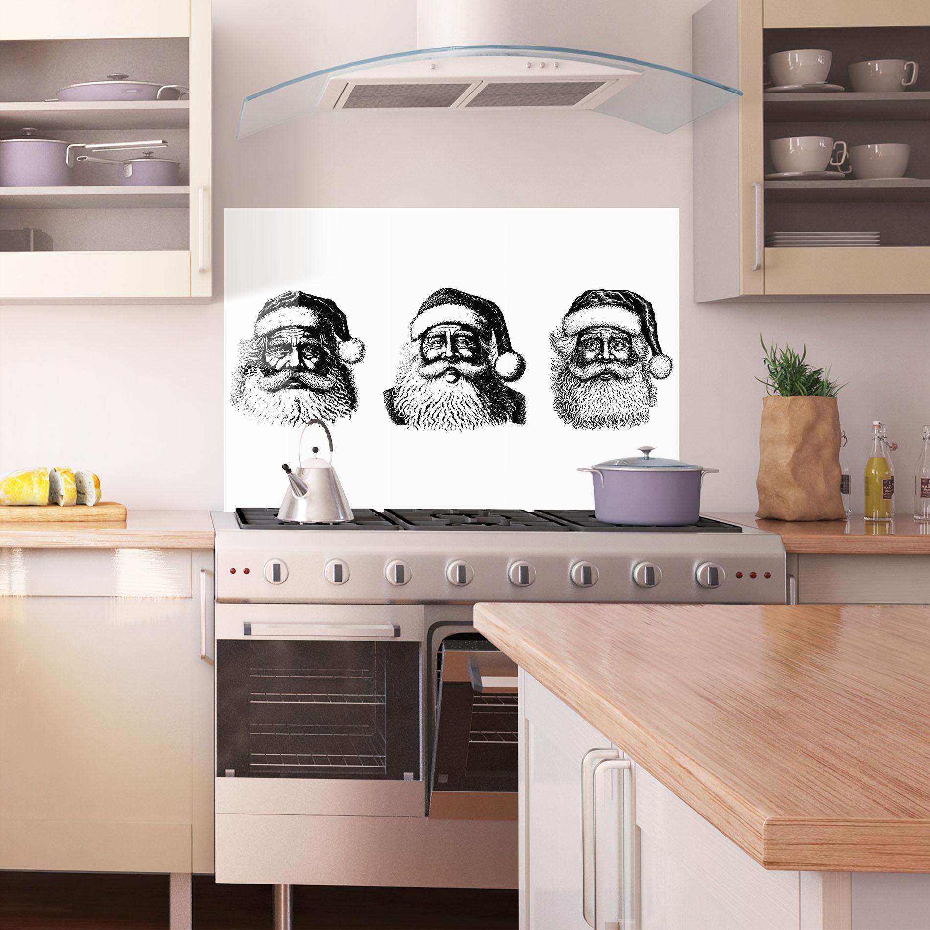 Panou Sticla Bucatarie Santa Draw mockup 1