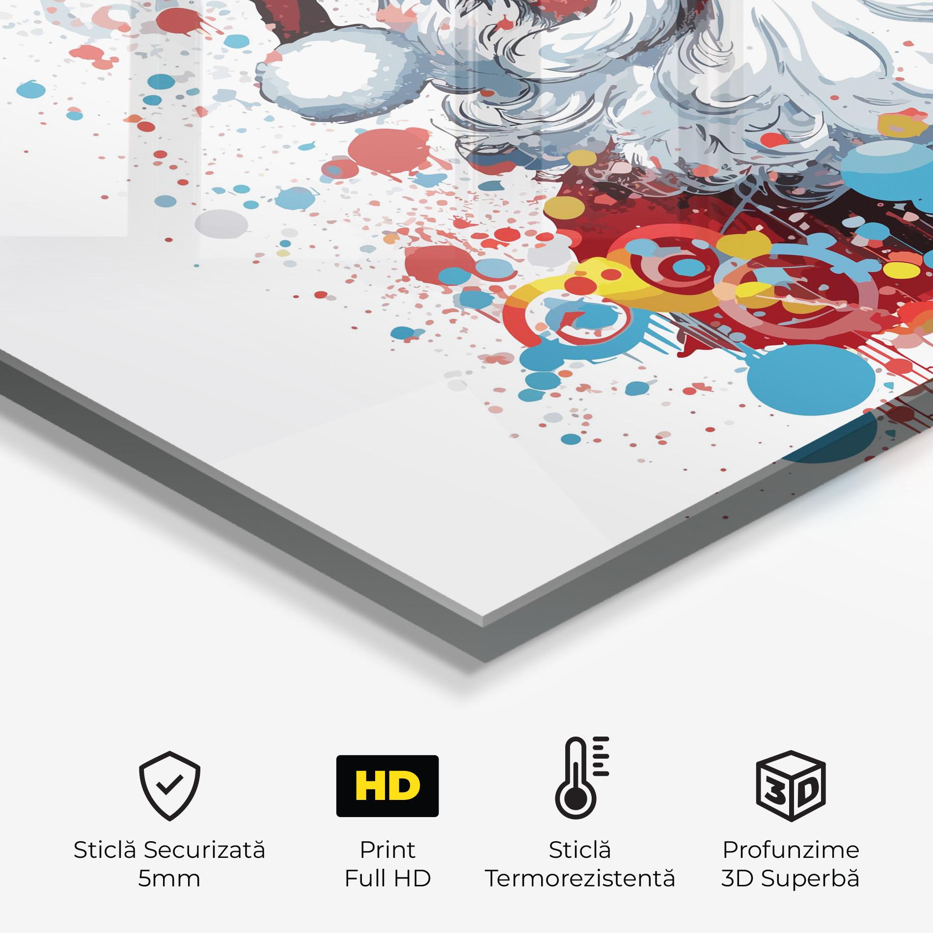 Panou Sticla Bucatarie Artistic Santa mockup 2