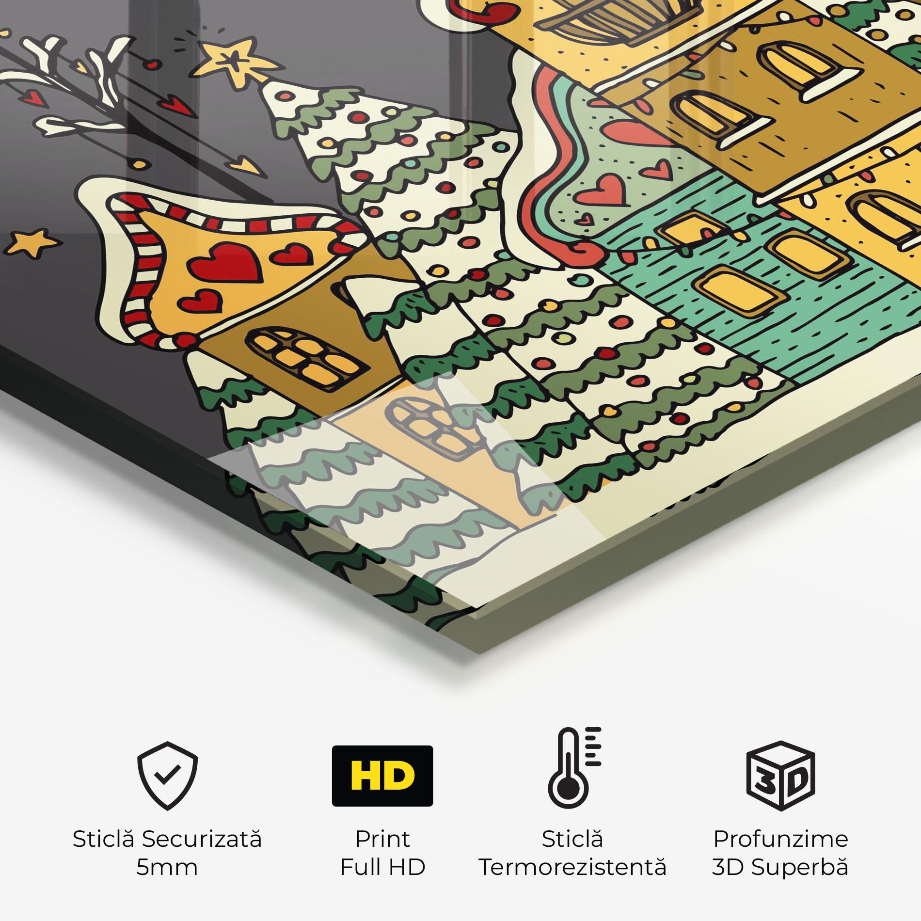 Panou Sticla Bucatarie Christmas Home Art mockup 2