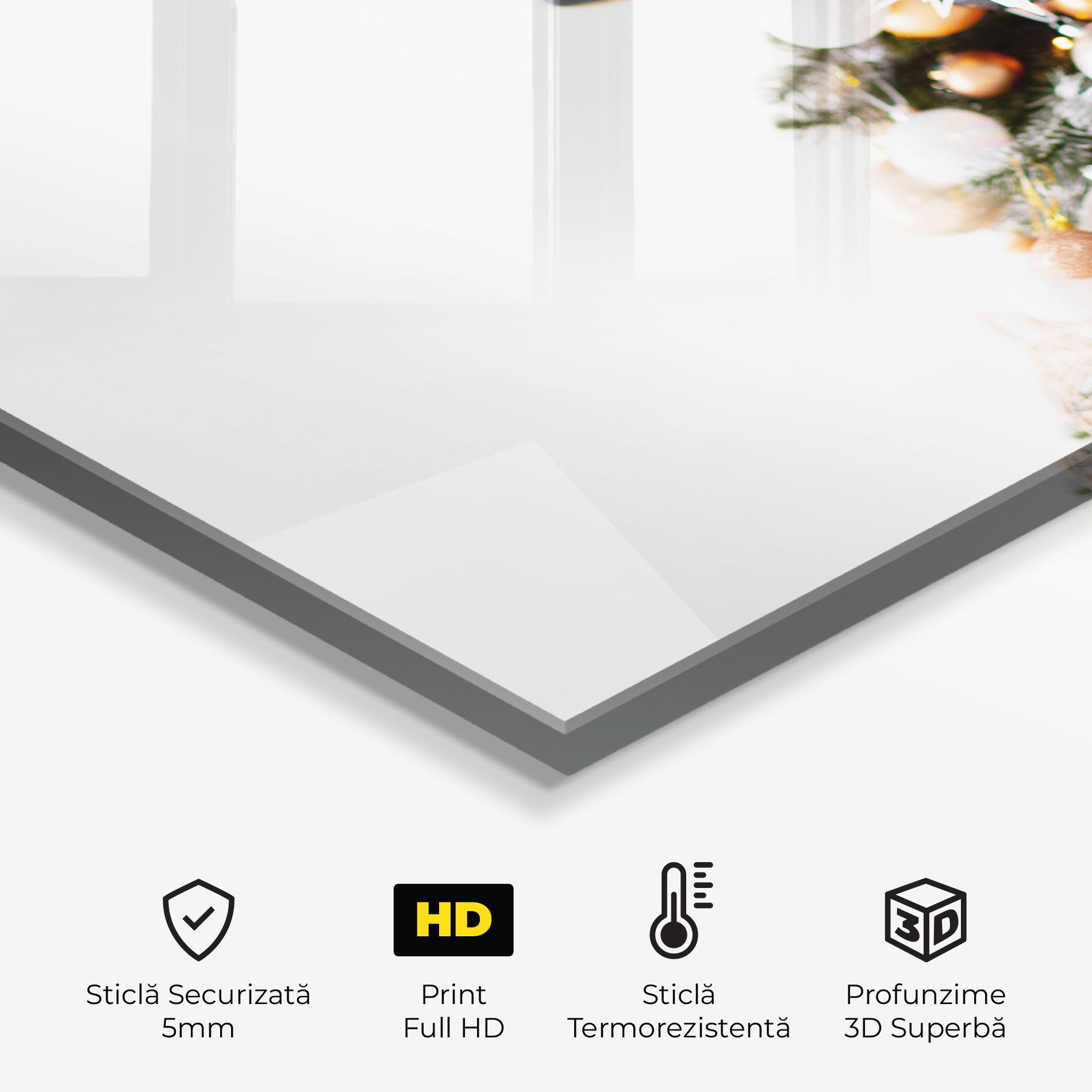 Panou Sticla Bucatarie Christmas Tree Close Up mockup 2