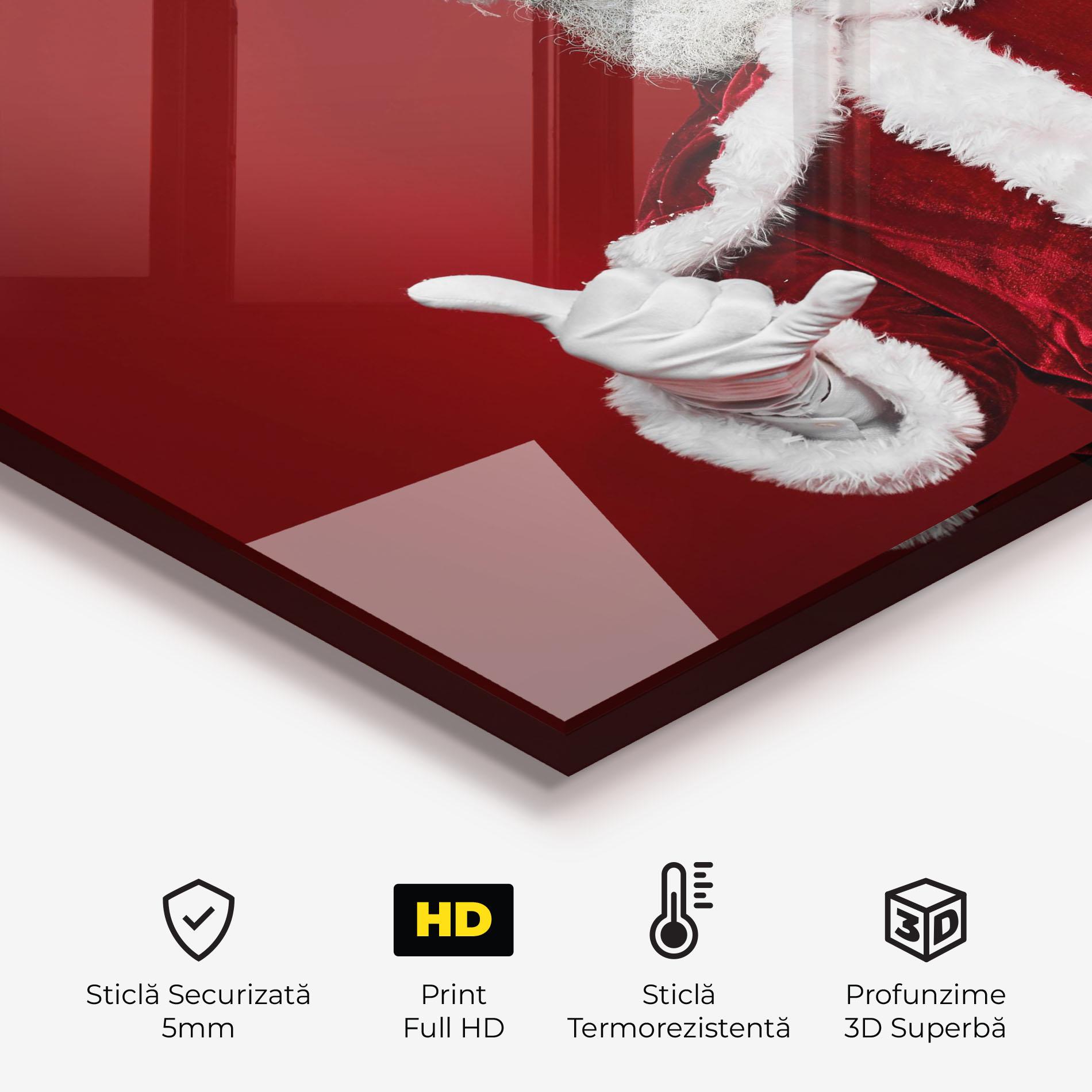 Panou Sticla Bucatarie Cool Santa Claus mockup 2