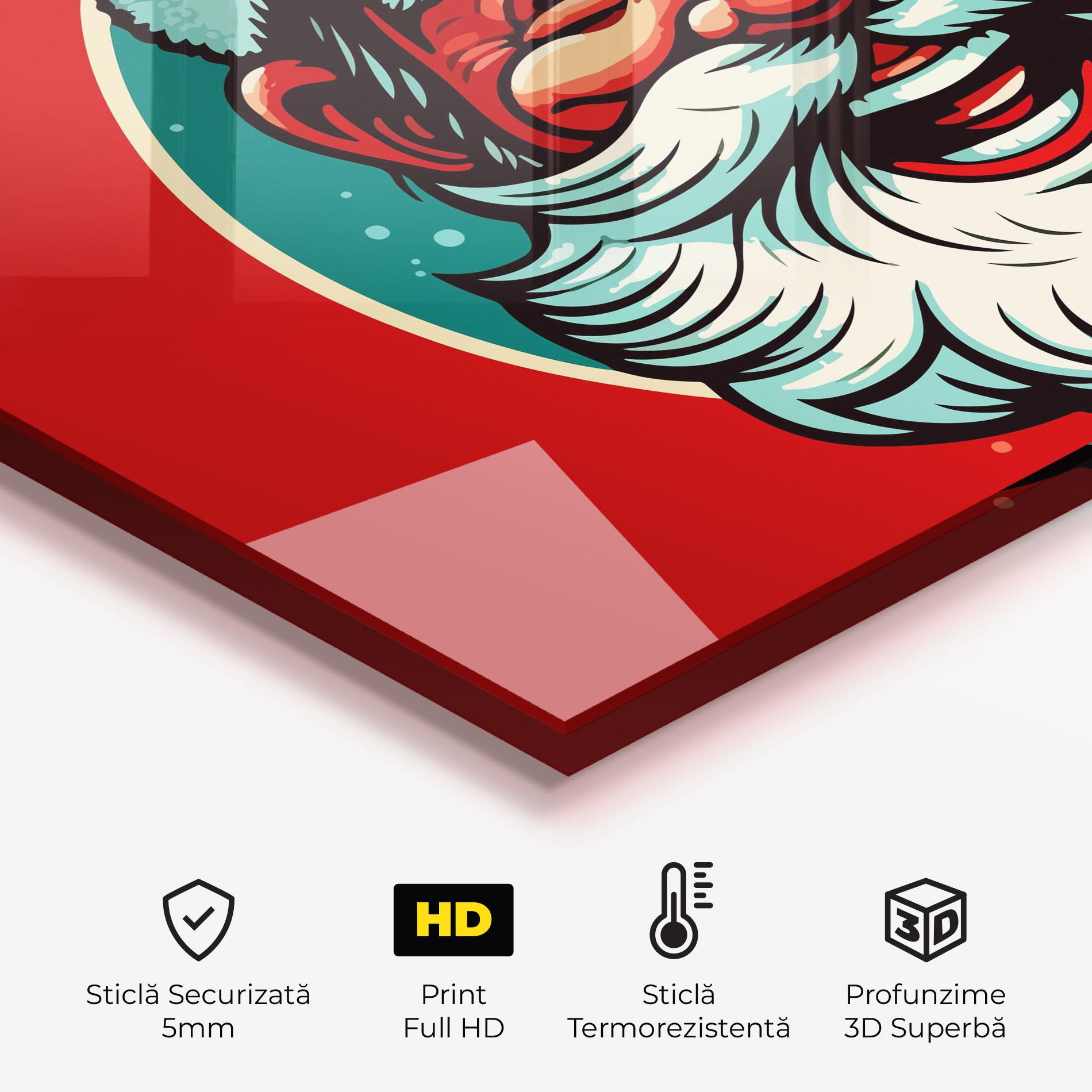 Panou Sticla Bucatarie Crazy Smile mockup 2