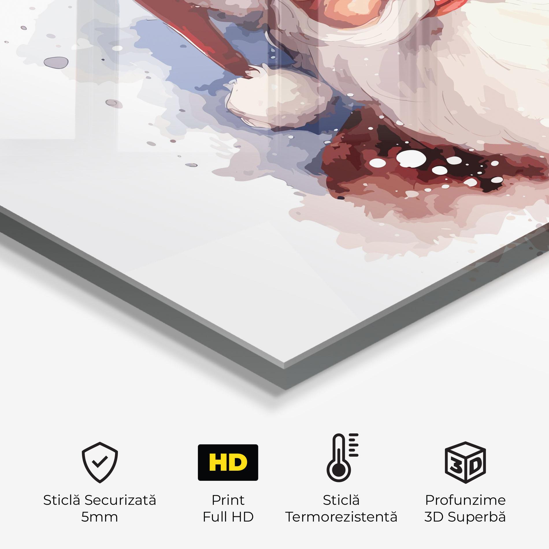 Panou Sticla Bucatarie Cute Santa mockup 2