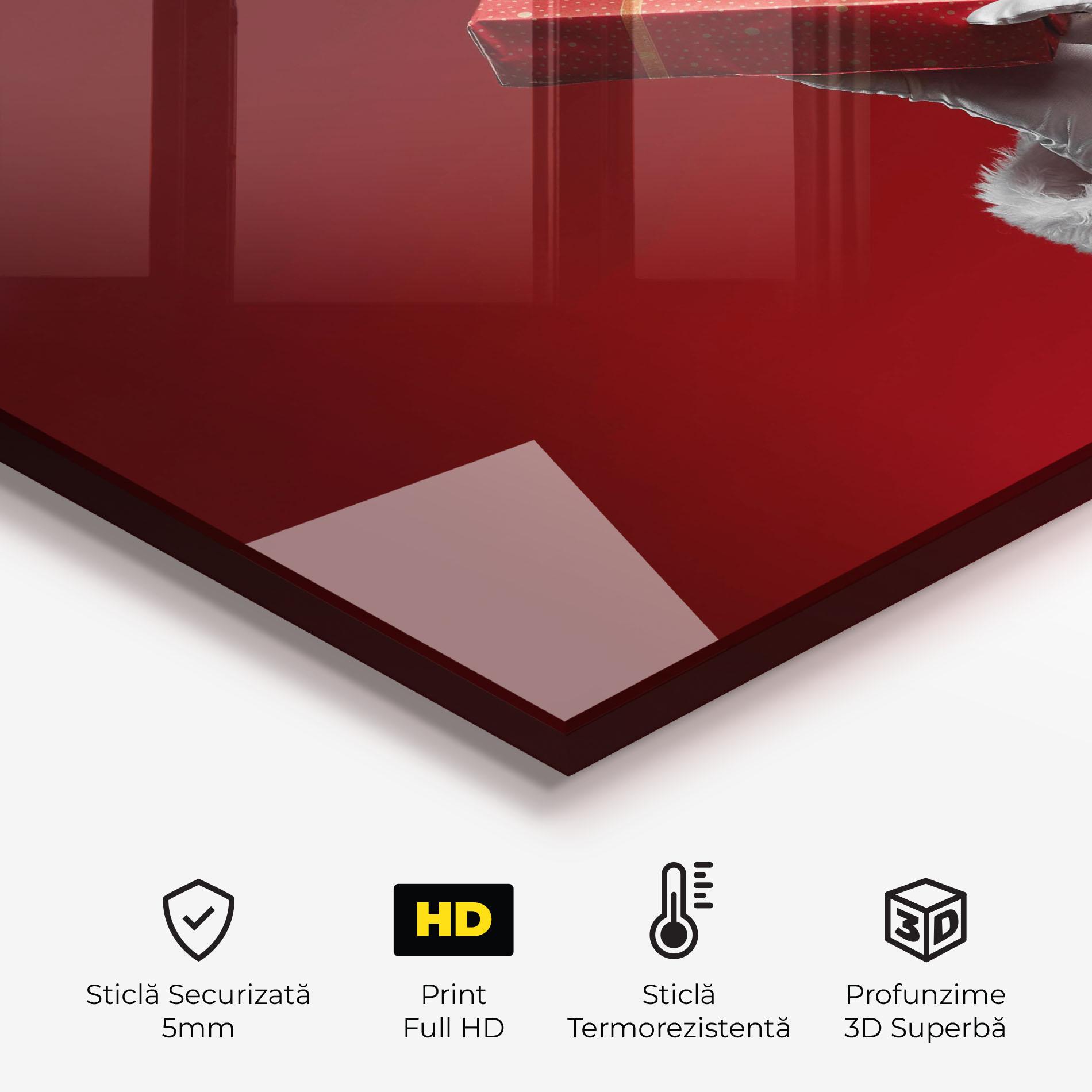 Panou Sticla Bucatarie Santa Holding Present mockup 2