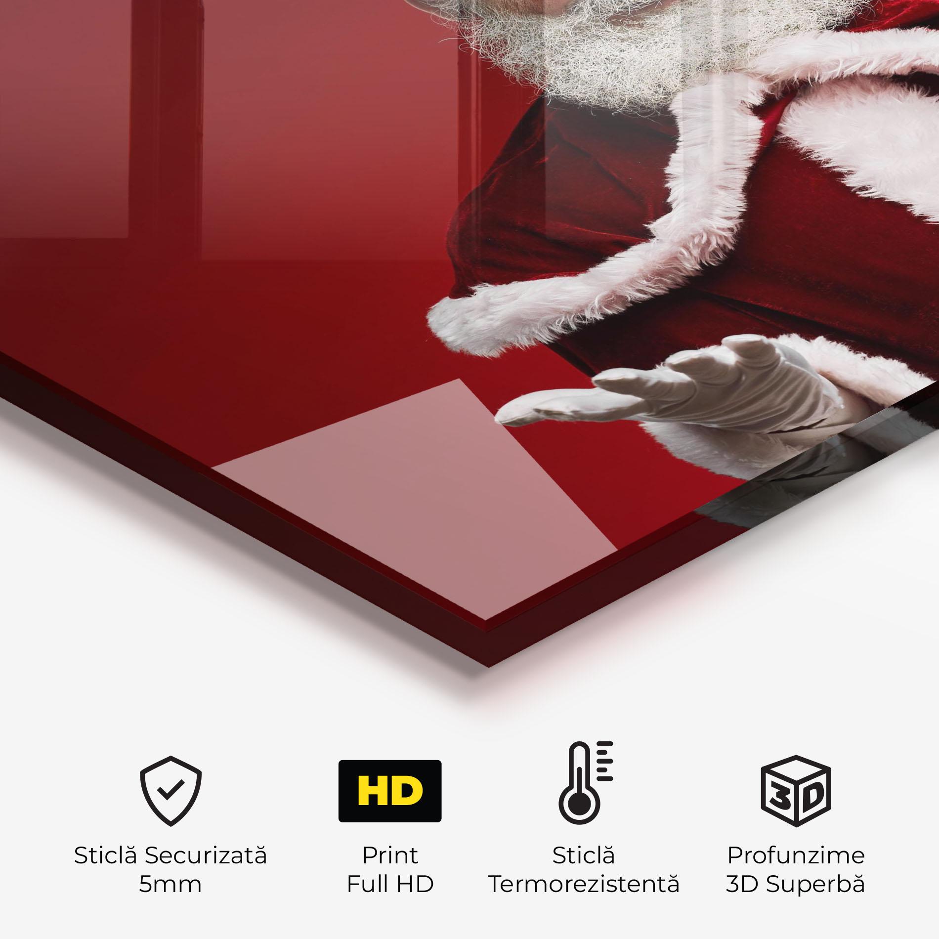 Panou Sticla Bucatarie Santa Welcoming You mockup 2