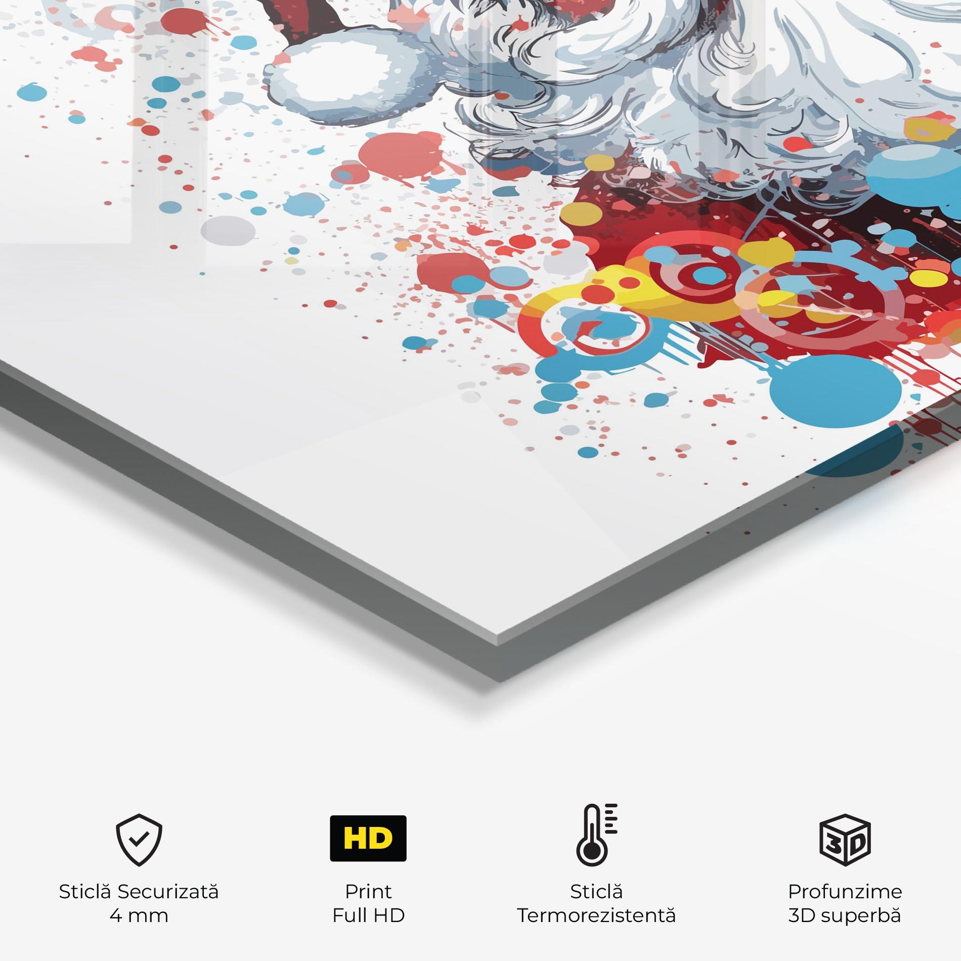 Panou Sticla Bucatarie Artistic Santa mockup 2