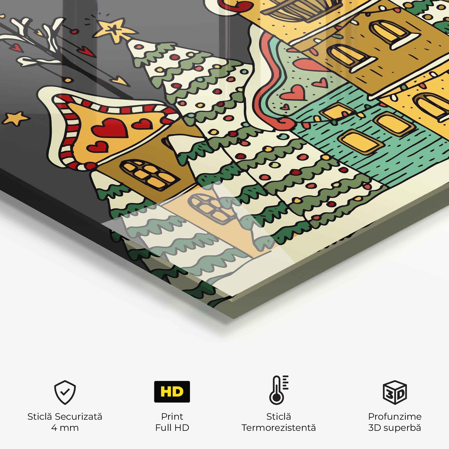 Panou Sticla Bucatarie Christmas Home Art mockup 2