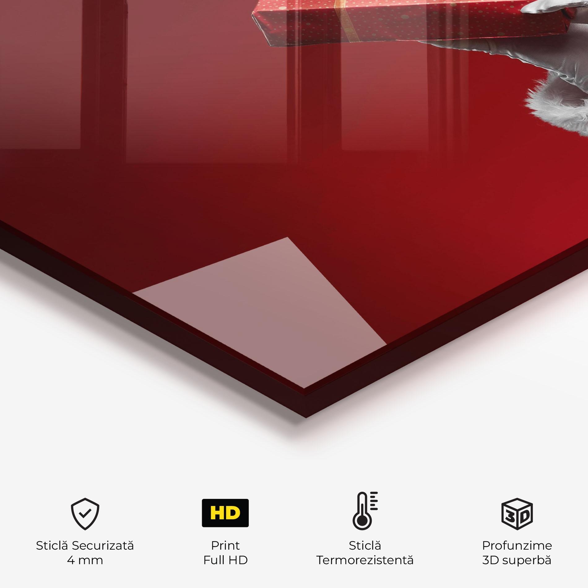 Panou Sticla Bucatarie Santa Holding Present mockup 2
