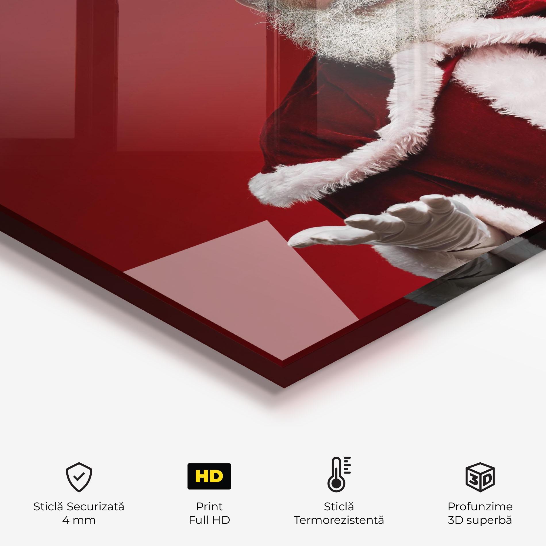 Panou Sticla Bucatarie Santa Welcoming You mockup 2