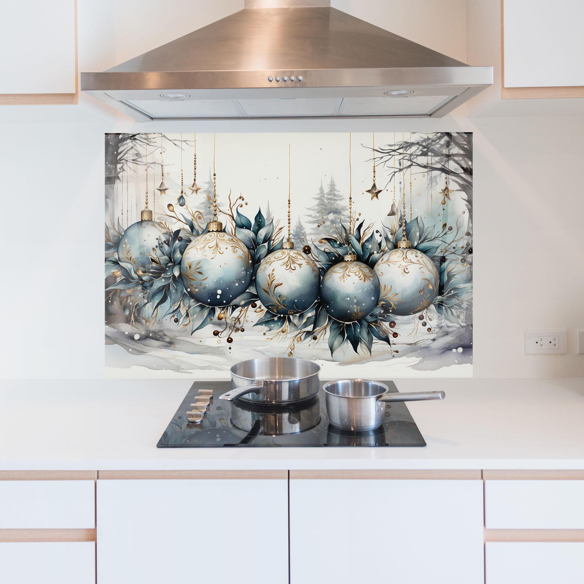 Panou Sticla Bucatarie Christmas Paper mockup 5