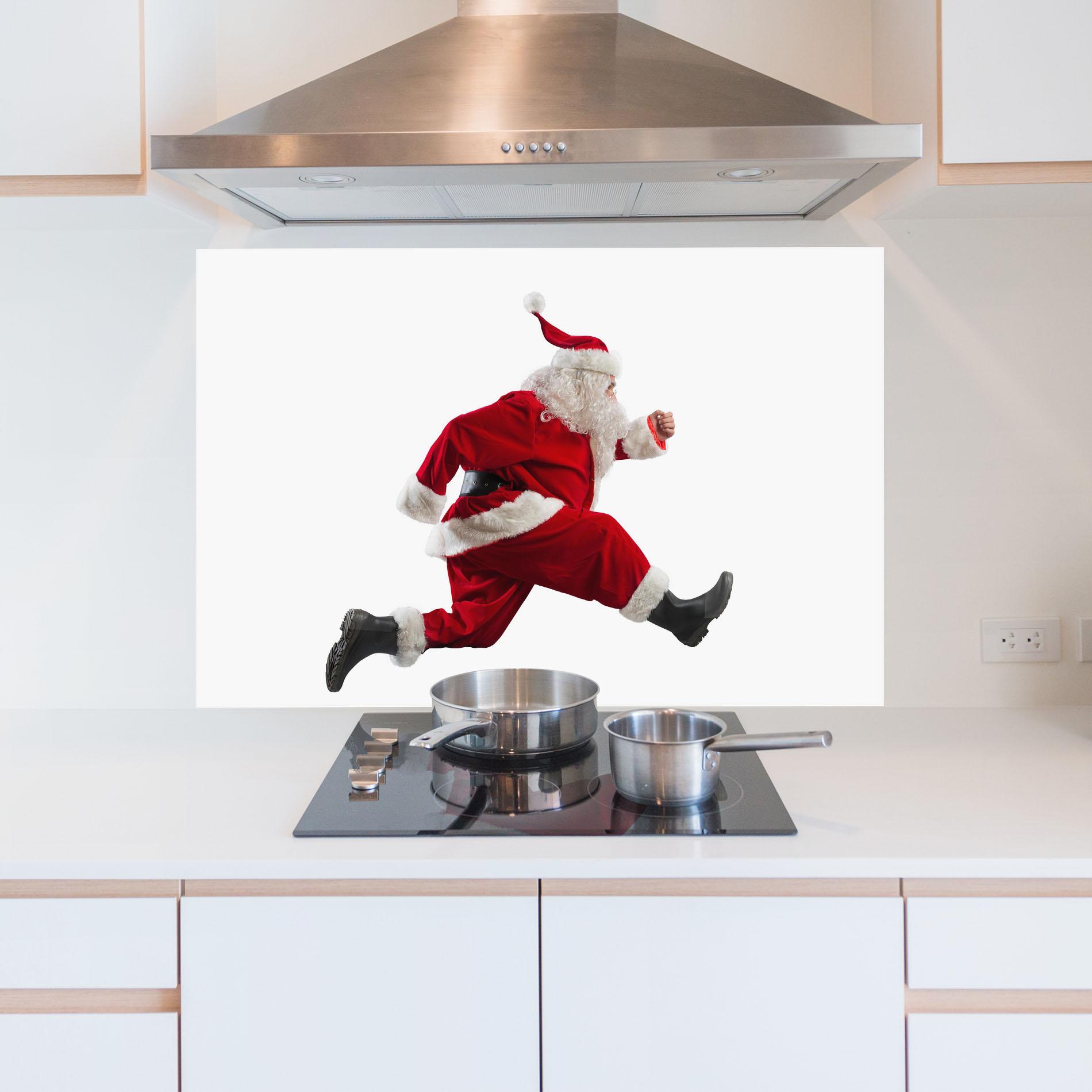 Panou Sticla Bucatarie Fast Delivery Santa mockup 5