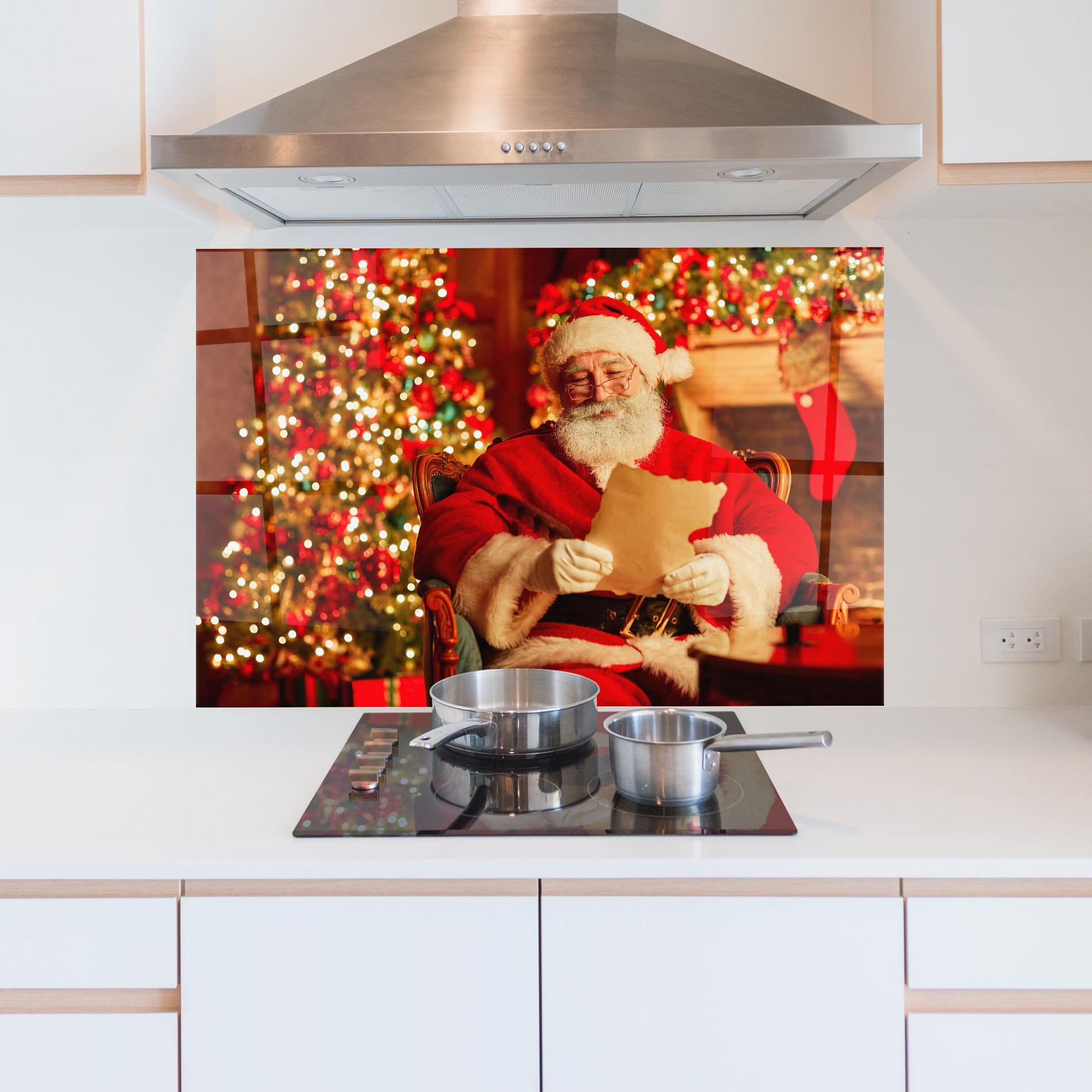 Panou Sticla Bucatarie Reading Christmas Letter mockup 5