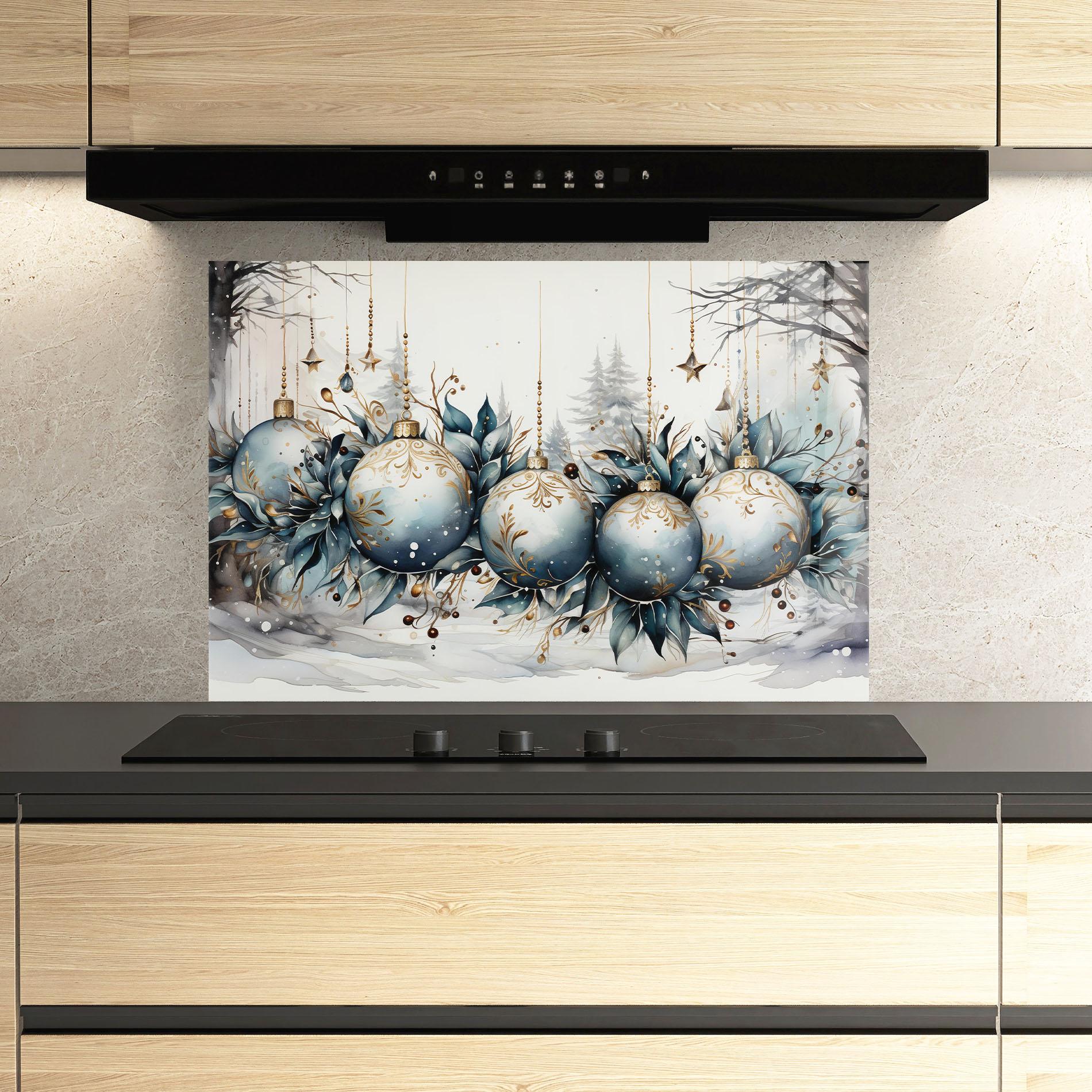 Panou Sticla Bucatarie Christmas Paper mockup 3