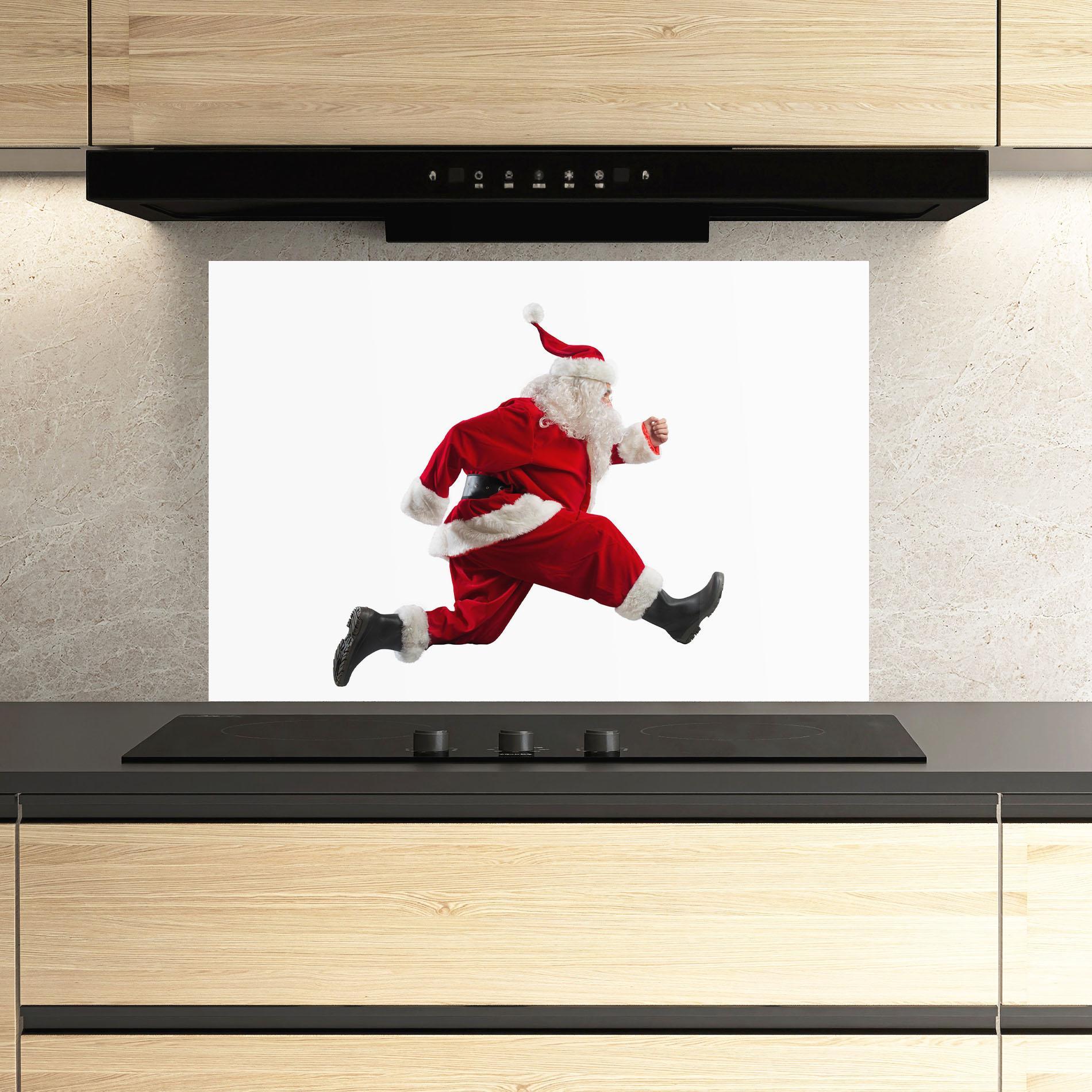 Panou Sticla Bucatarie Fast Delivery Santa mockup 3