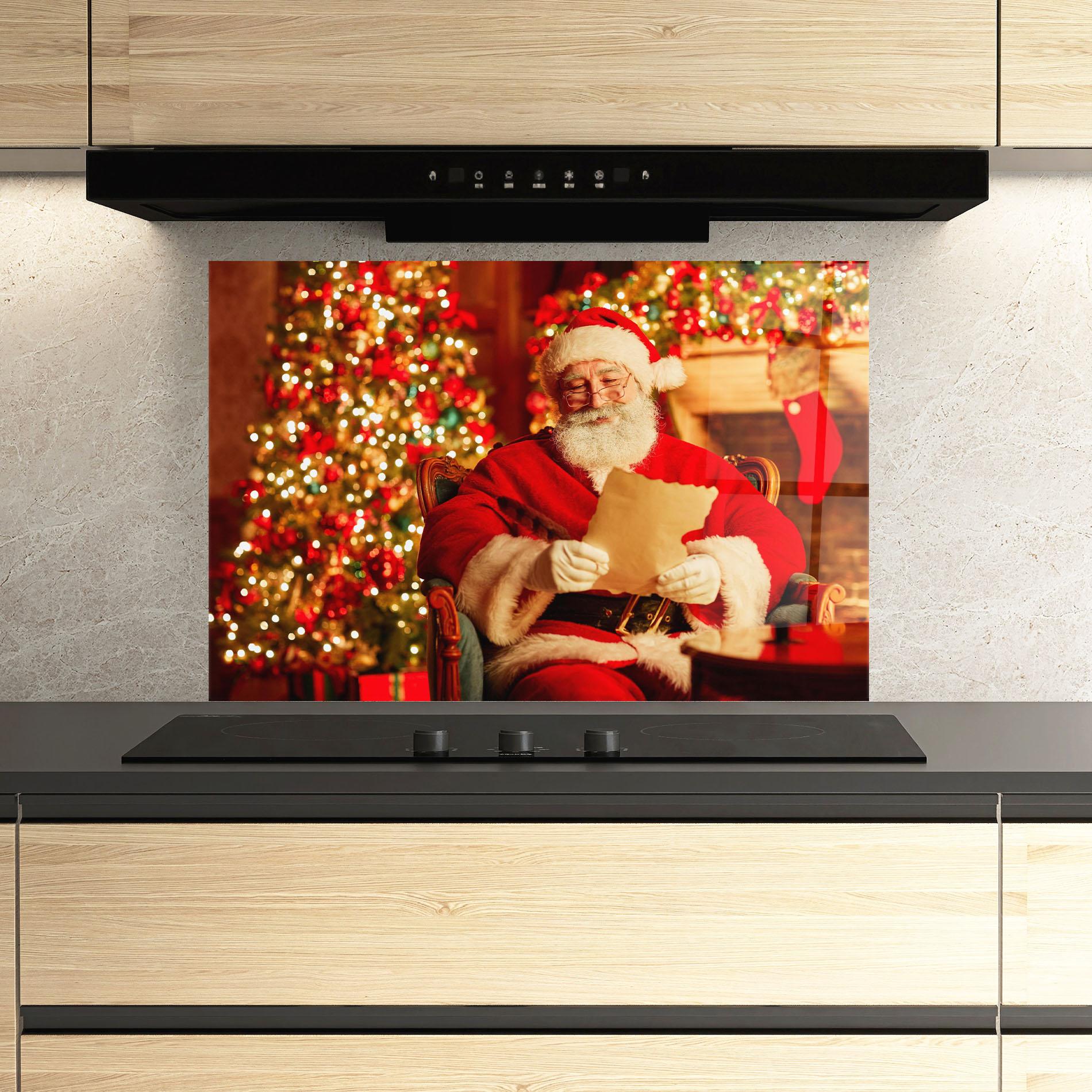 Panou Sticla Bucatarie Reading Christmas Letter mockup 3