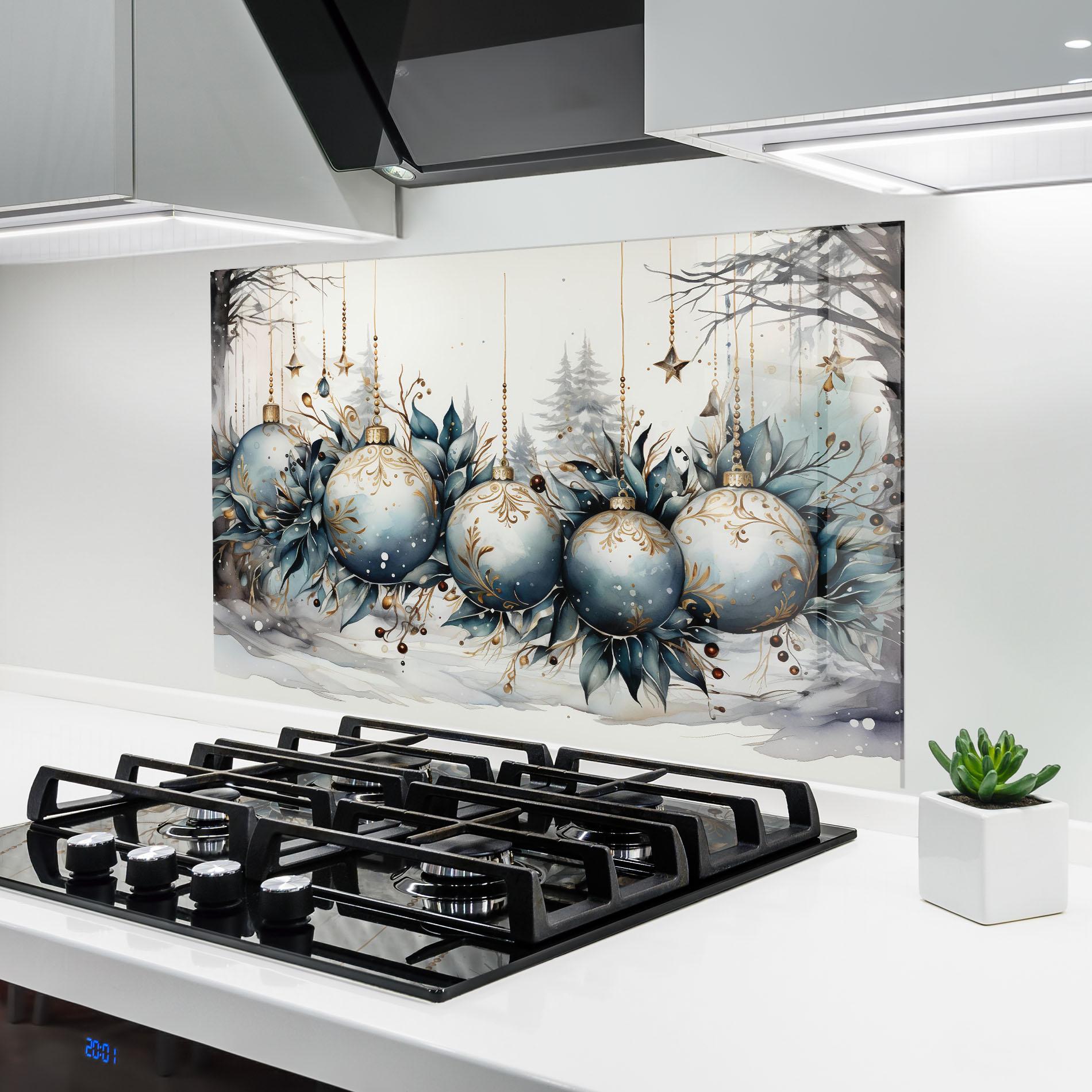 Panou Sticla Bucatarie Christmas Paper mockup 6