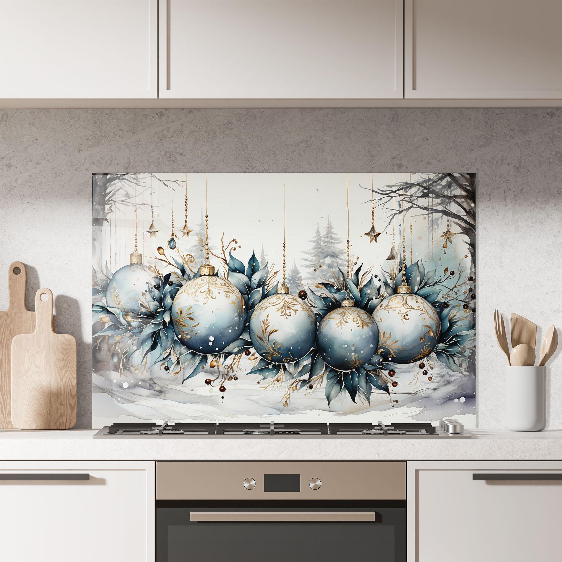 Panou Sticla Bucatarie Christmas Paper mockup 7