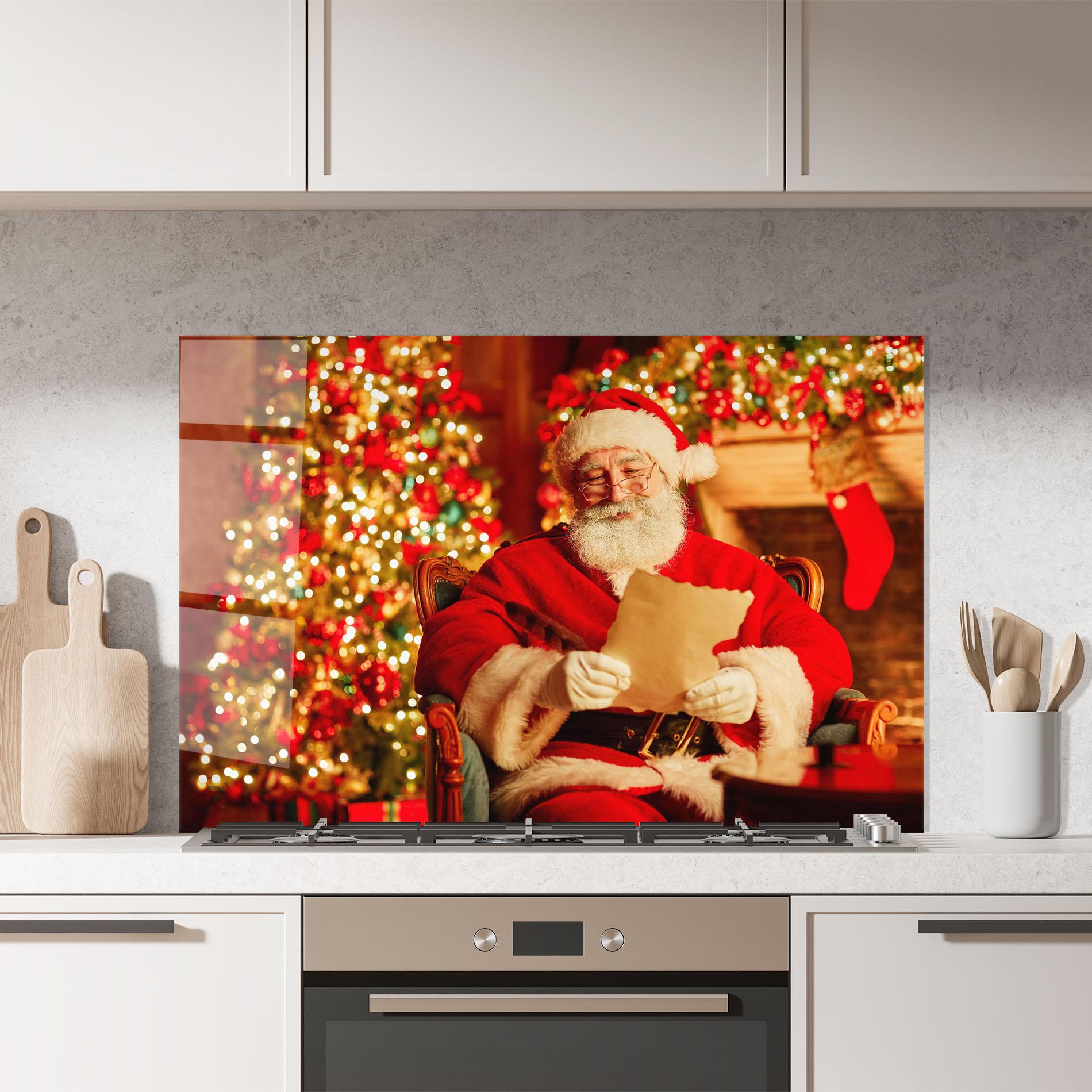 Panou Sticla Bucatarie Reading Christmas Letter mockup 7