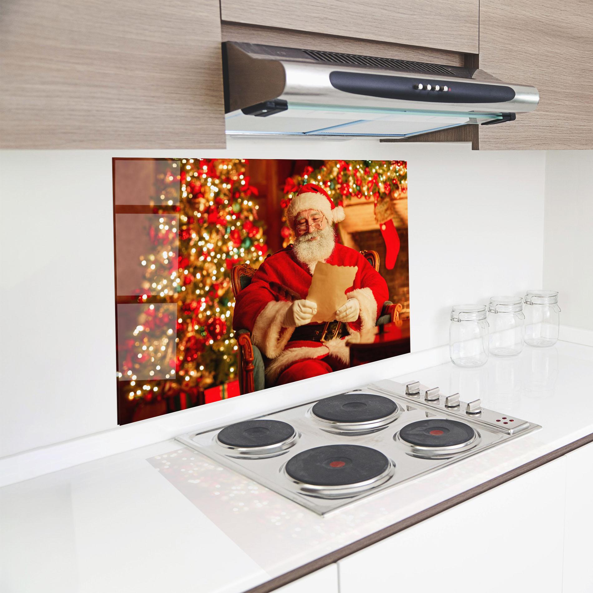 Panou Sticla Bucatarie Reading Christmas Letter mockup 8