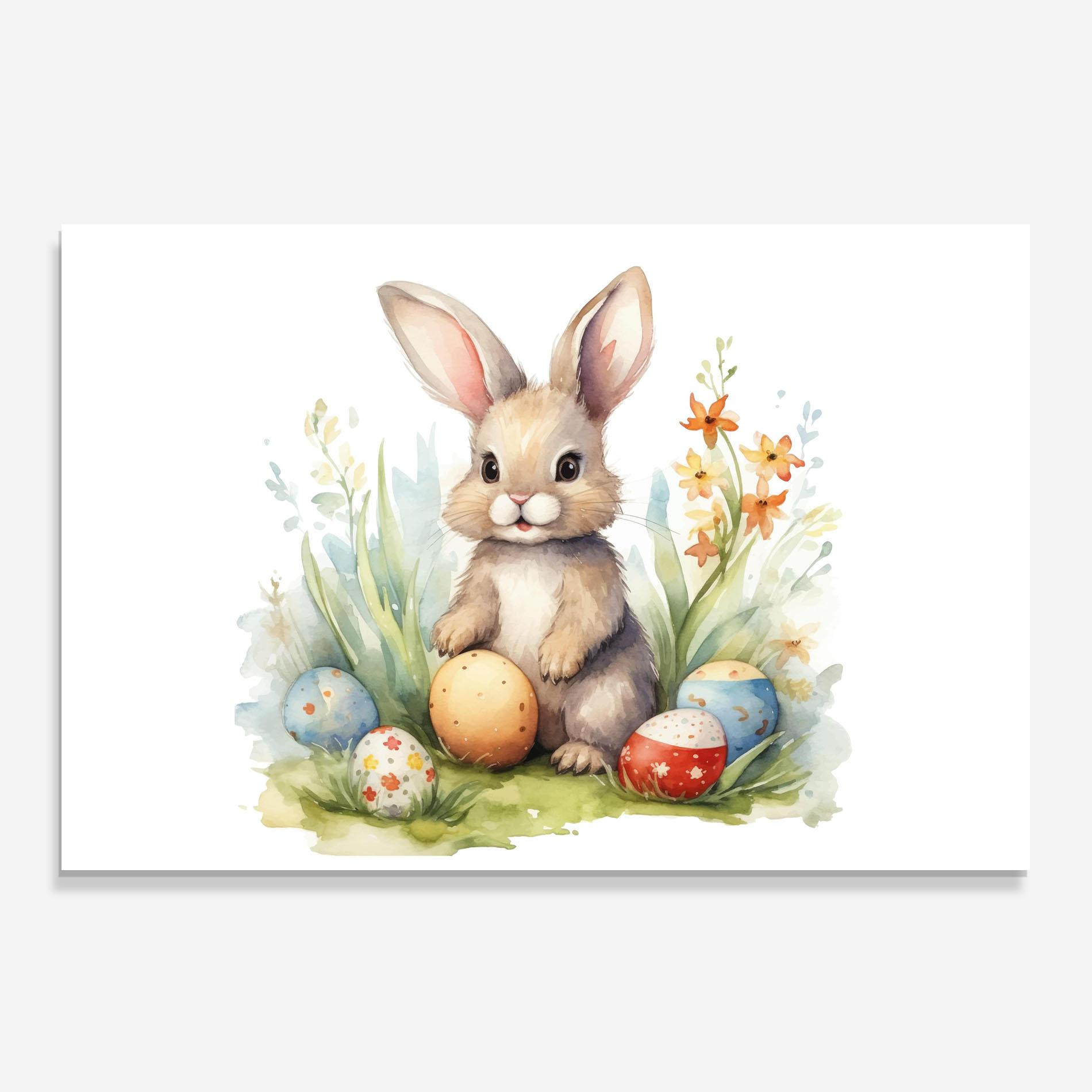 Panou Sticla Bucatarie Cute Happy Bunny mockup 0