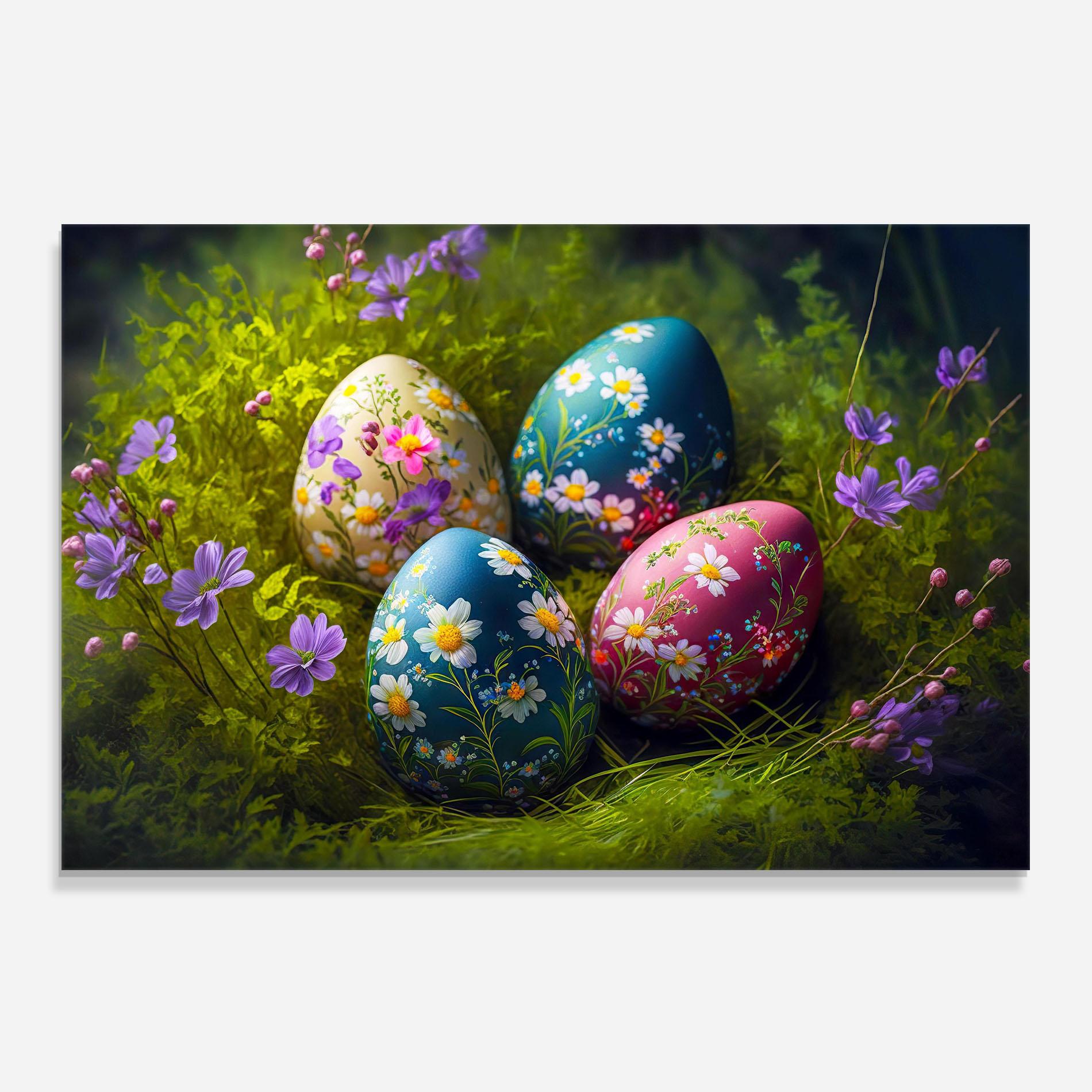 Panou Sticla Bucatarie Floral Ornament Eggs mockup 0