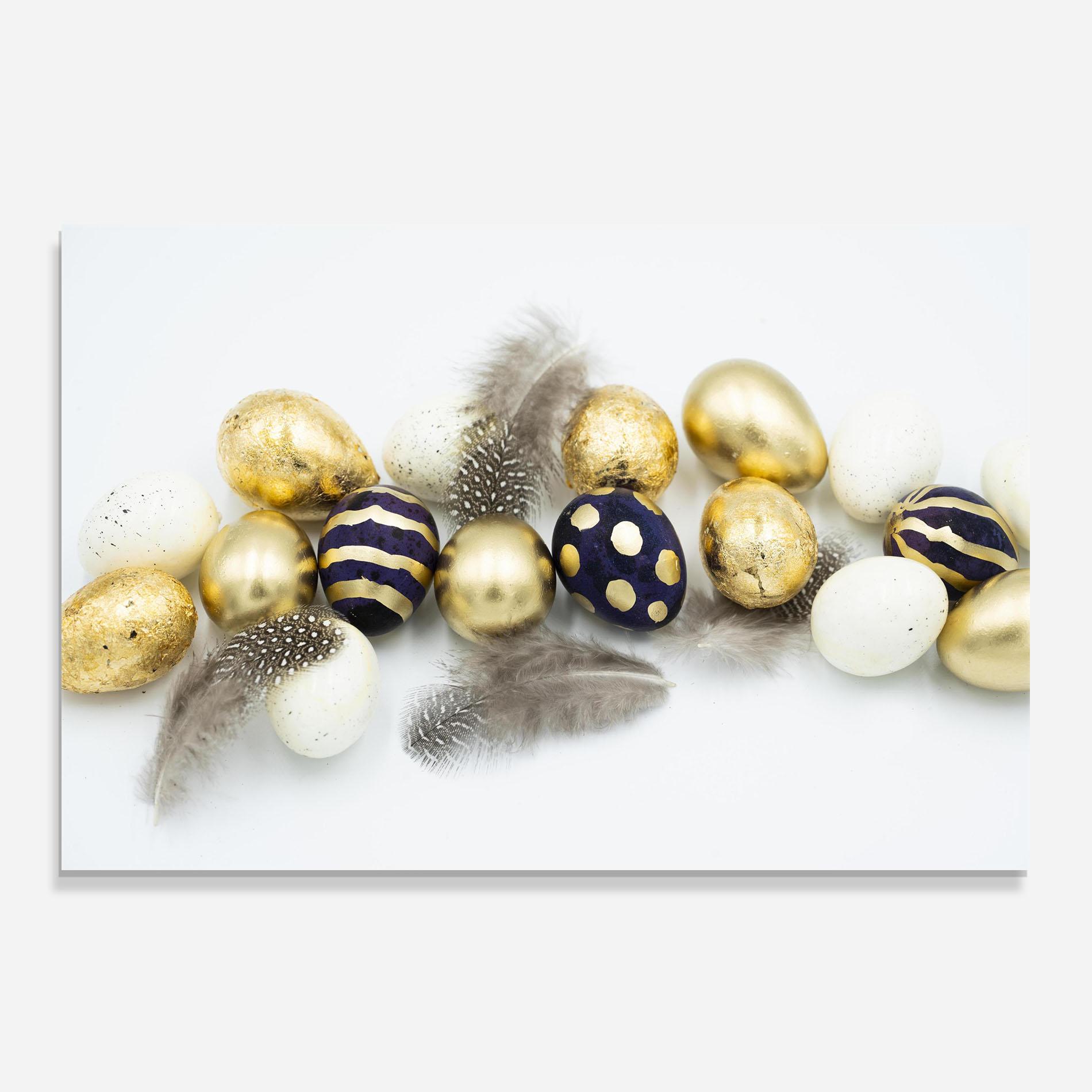 Panou Sticla Bucatarie Golden Black Eggs mockup 0