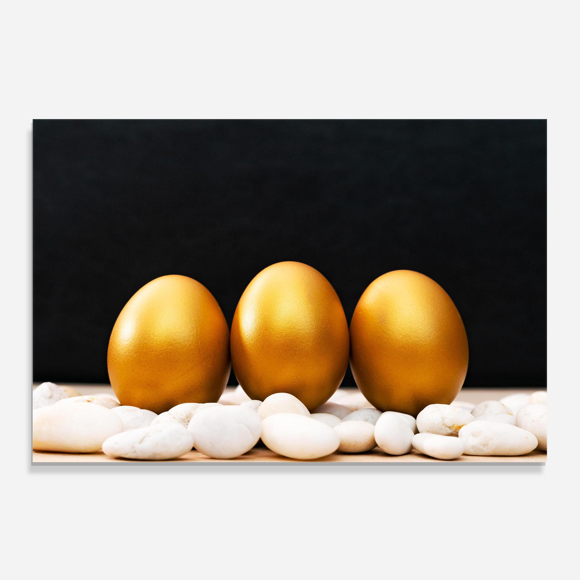 Panou Sticla Bucatarie Golden Easter Egg mockup 0