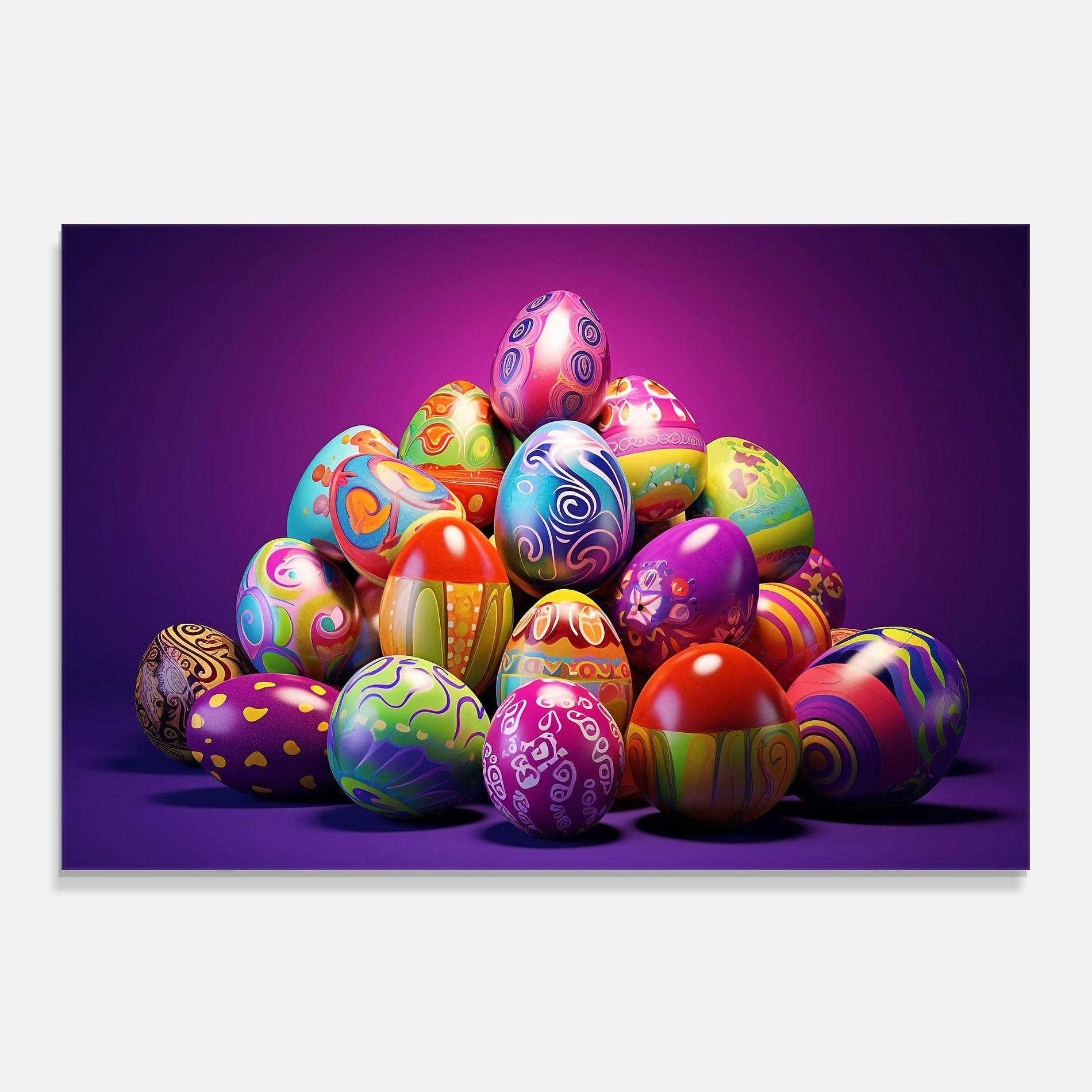 Panou Sticla Bucatarie Pile Colorful Eggs mockup 0