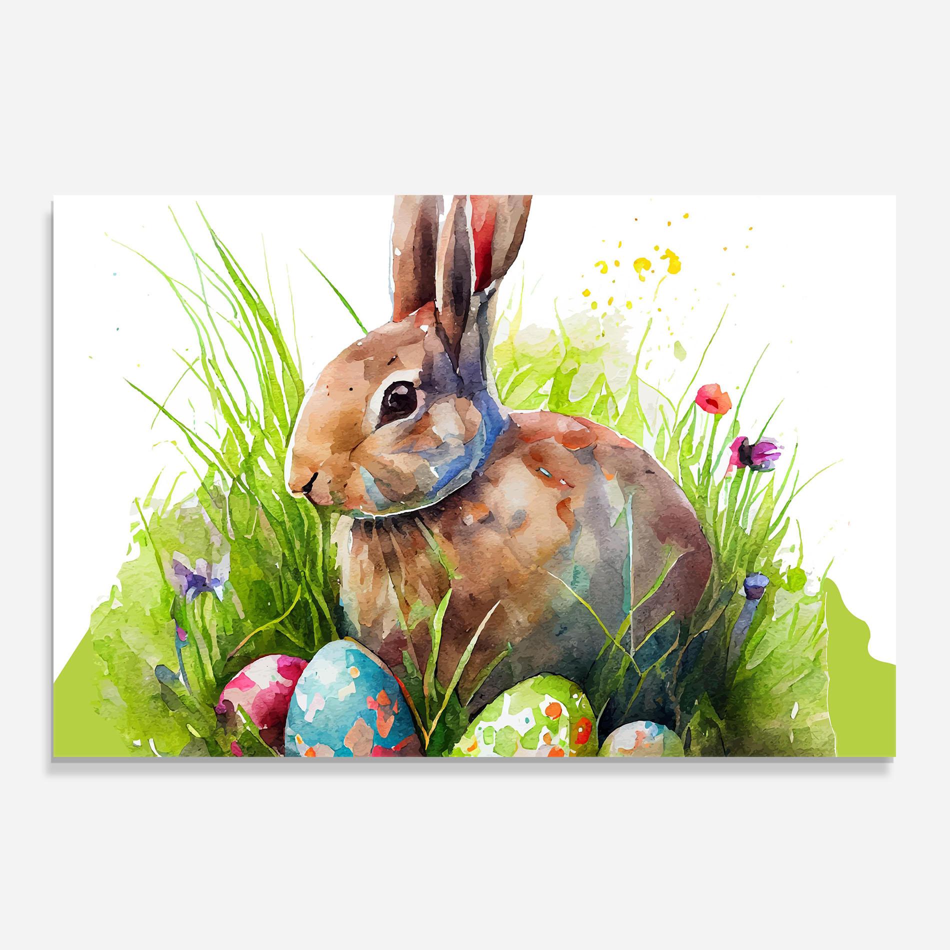 Panou Sticla Bucatarie Rabbit With Eggs mockup 0