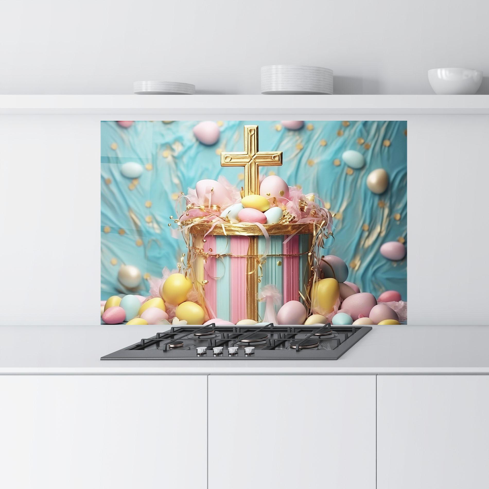 Panou Sticla Bucatarie Easter Egg Decor mockup 9