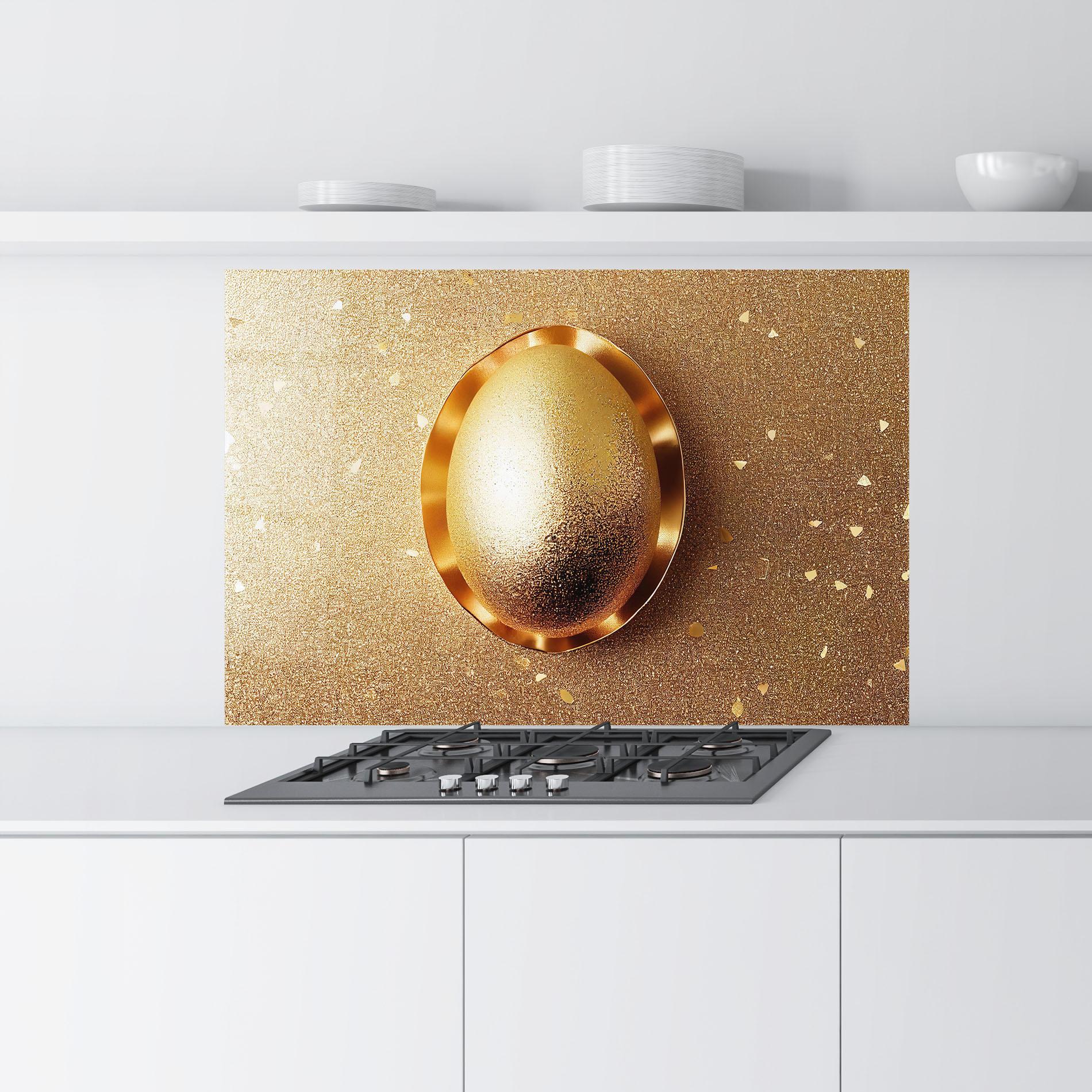 Panou Sticla Bucatarie Golden Egg Chocolate mockup 9